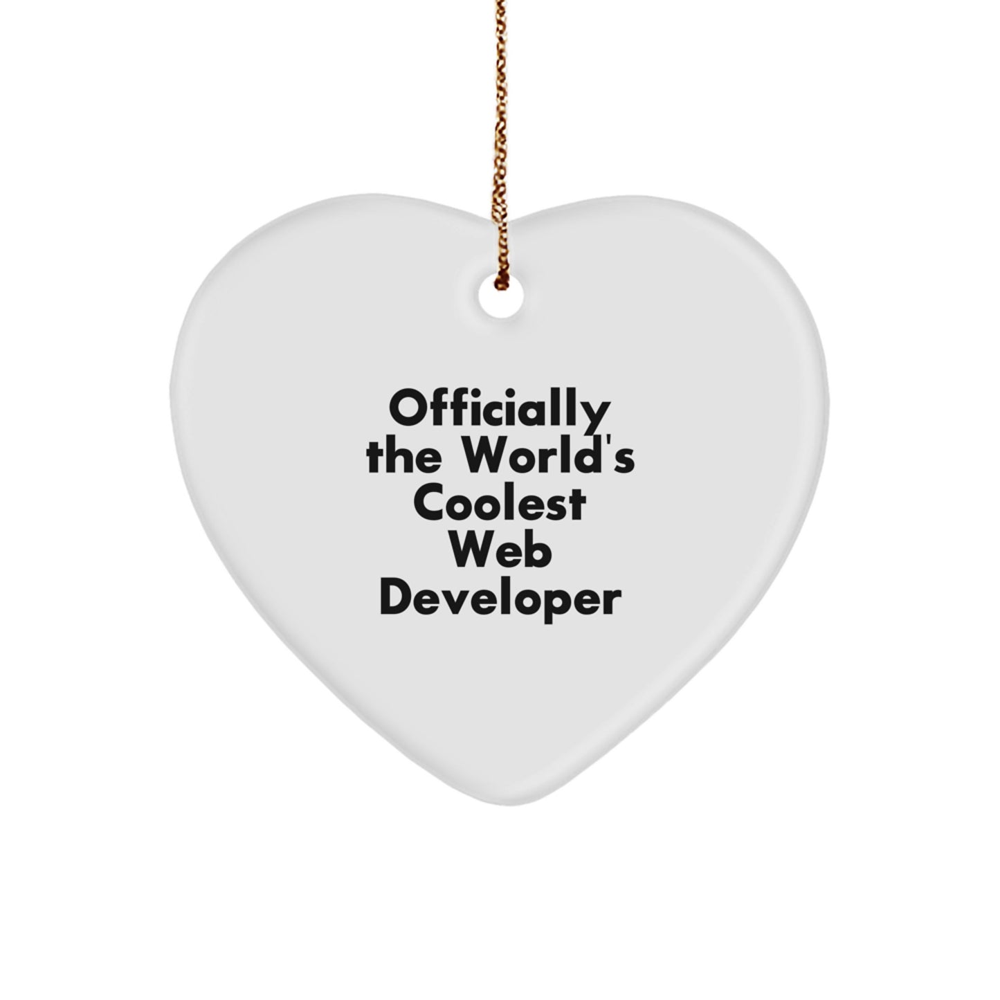 Funny Web Developer Heart Ornament for Men - Gifts from Family to Celebrate Christmas Unique Gifts - Image 1