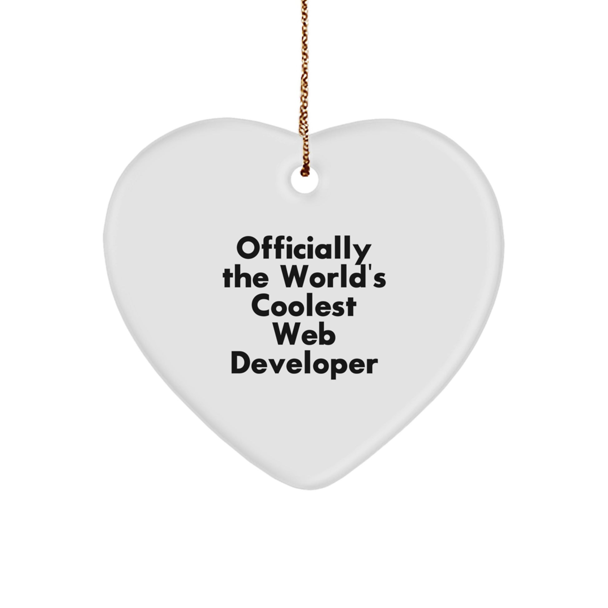 Funny Web Developer Heart Ornament for Men - Gifts from Family to Celebrate Christmas Unique Gifts - Image 1