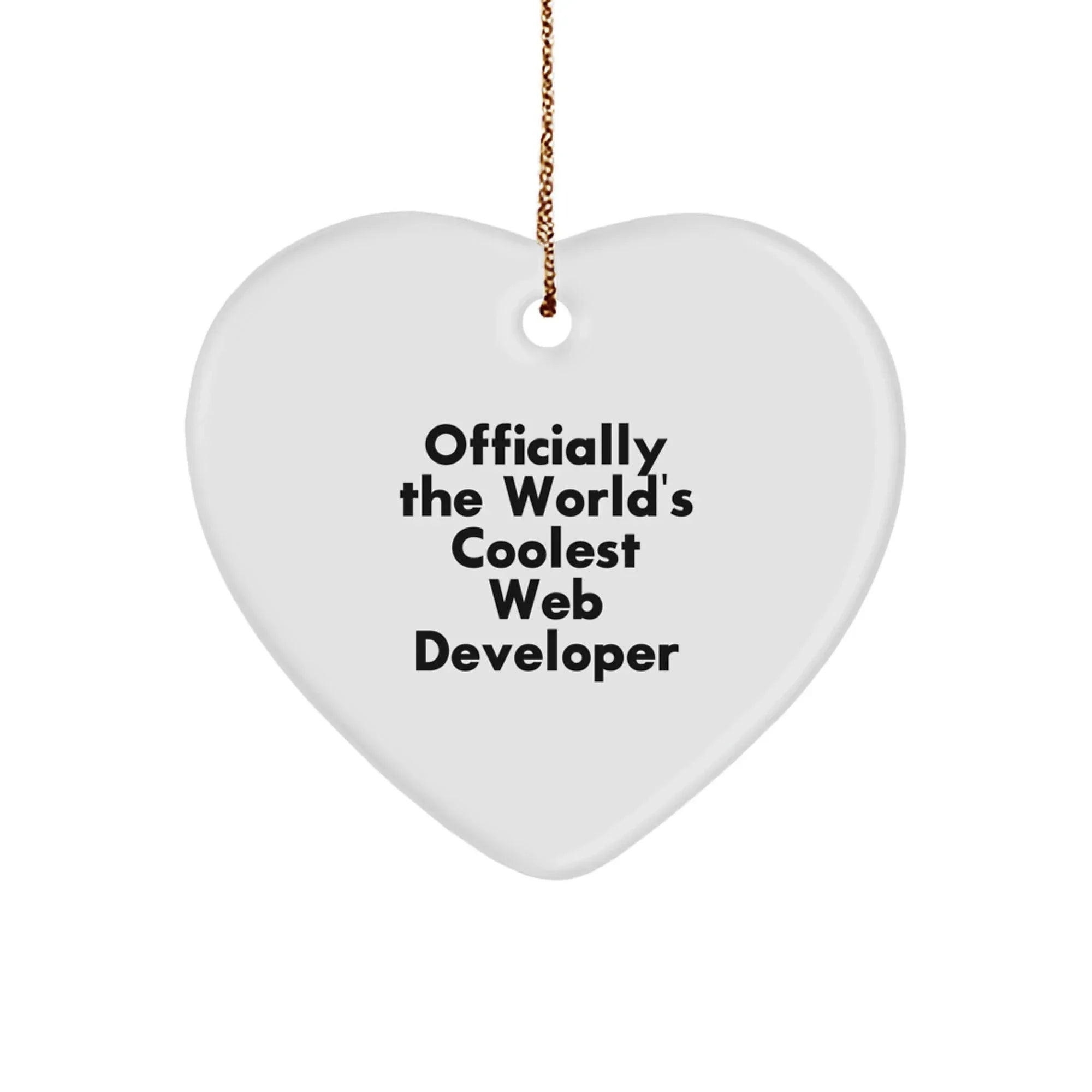 Funny Web Developer Heart Ornament for Men - Gifts from Family to Celebrate Christmas Unique Gifts