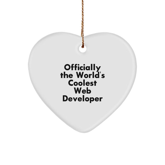 Funny Web Developer Heart Ornament for Men - Gifts from Family to Celebrate Christmas Unique Gifts - Image 1