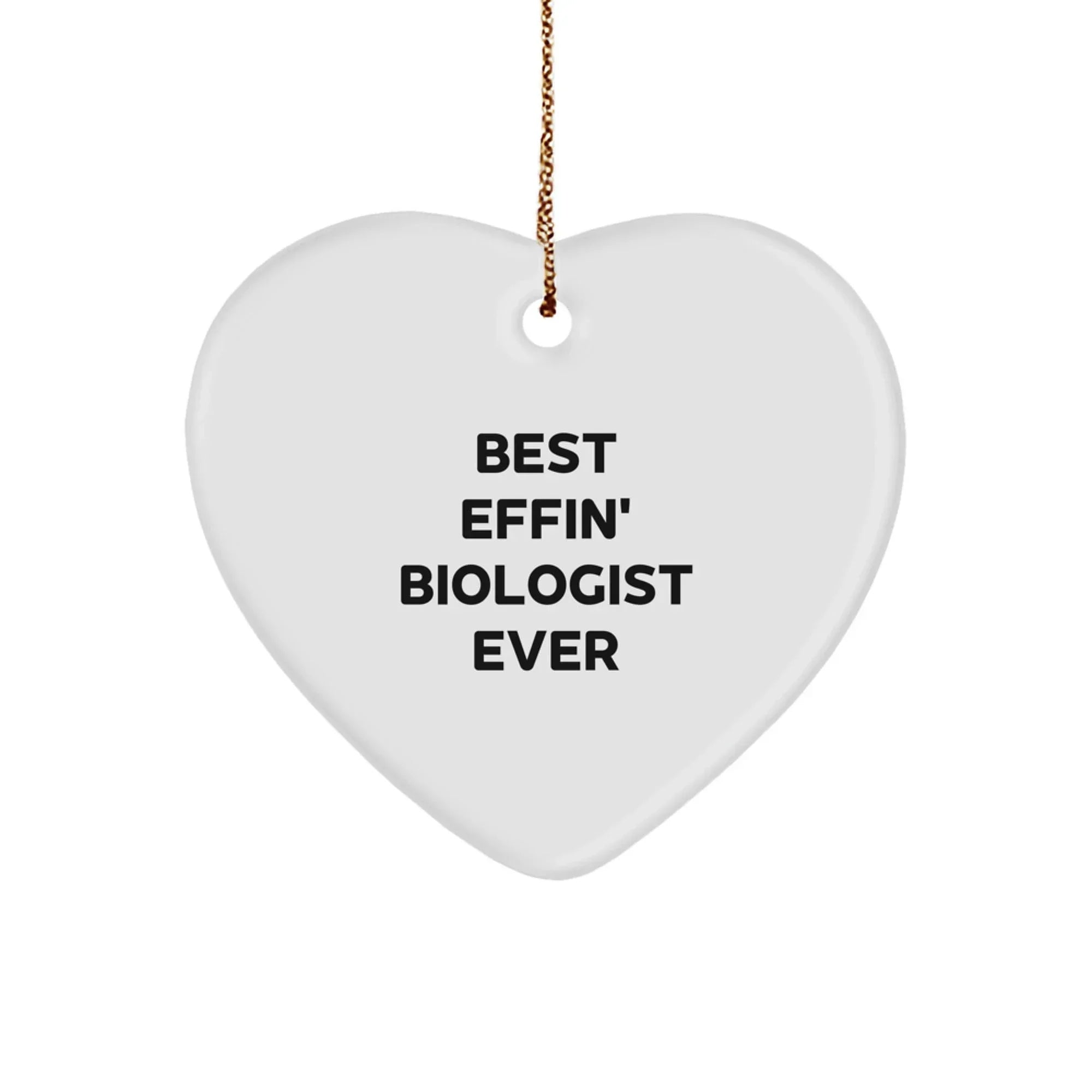 Funny Biologist Gifts from Friends for Him - Heart Ornament Best Effin' Style