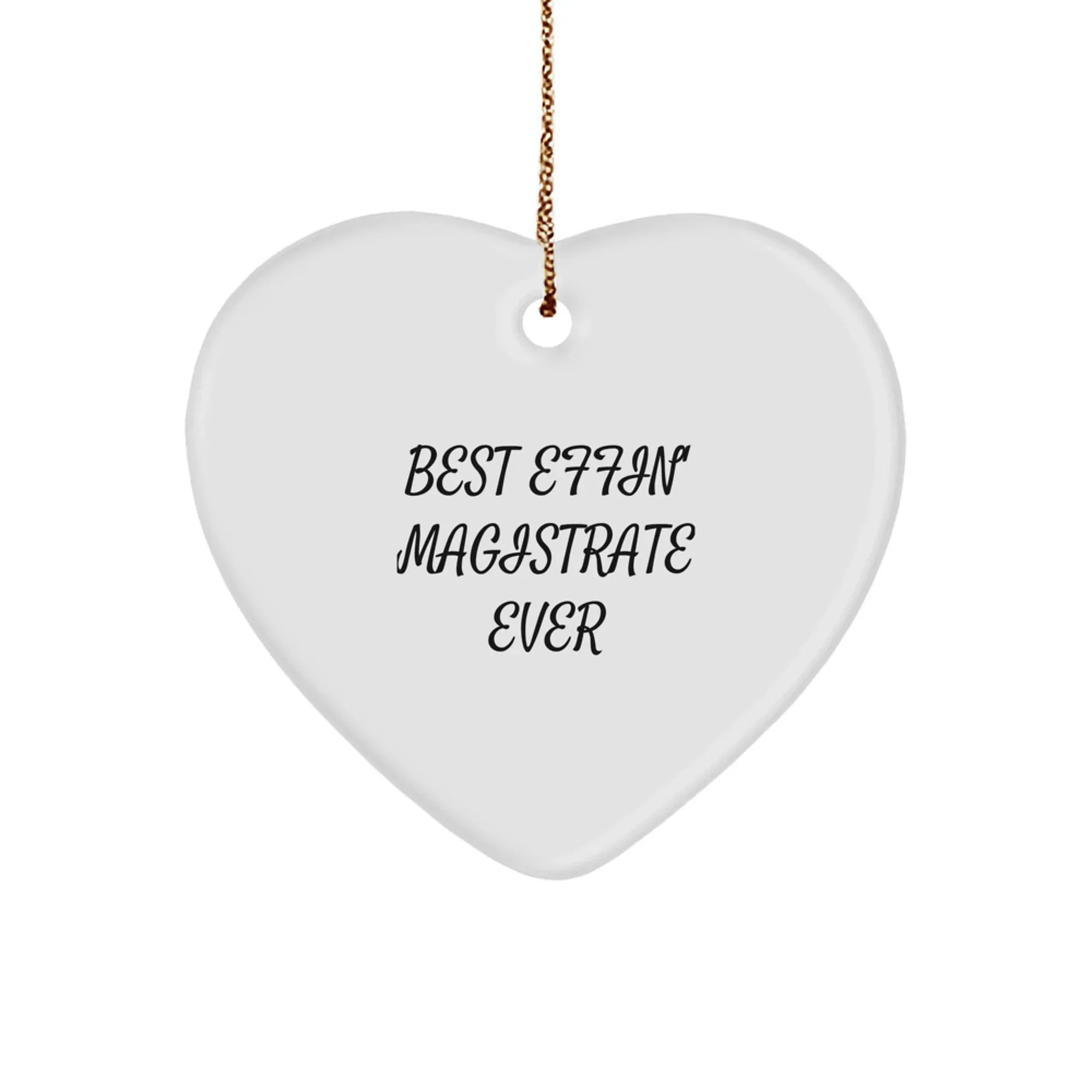 Funny Magistrate Heart Ornament Gifts from Men to Friends for Christmas Unique Presents