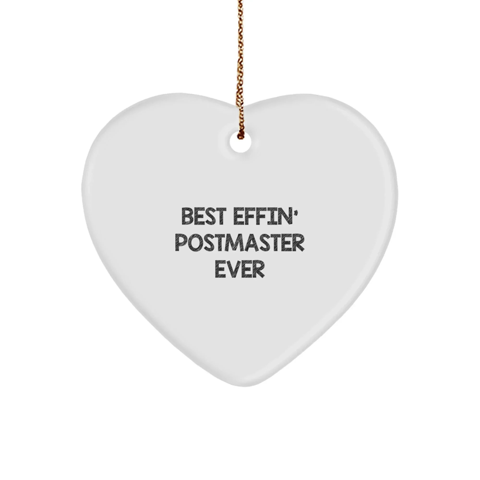 Funny Postmaster Heart Ornament Gifts from Men for Postmaster Unique Christmas Unique Gifts