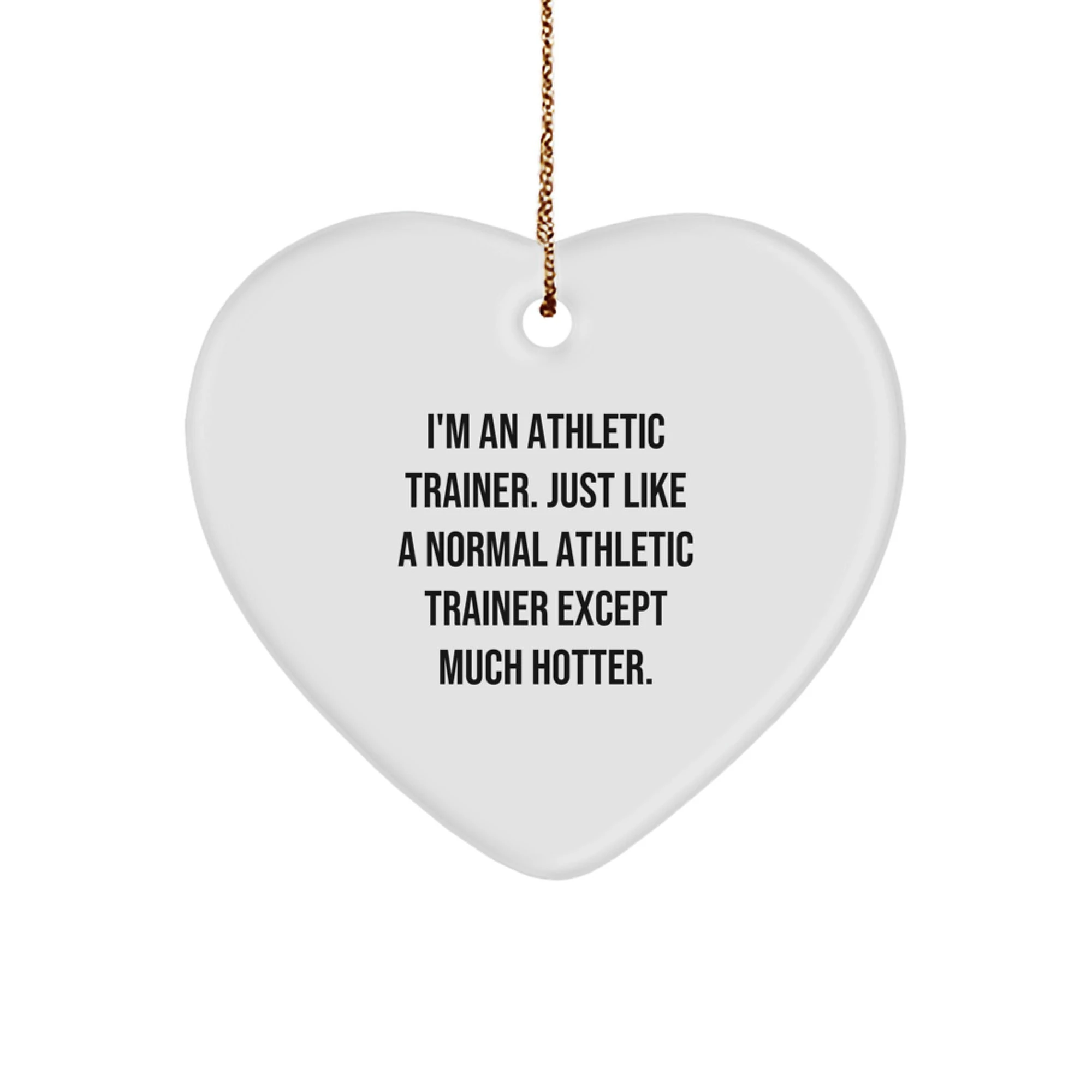 Funny Athletic Trainer Heart Ornament Gifts from Friends for Men Women Coworkers Christmas Unique Presents - Image 1