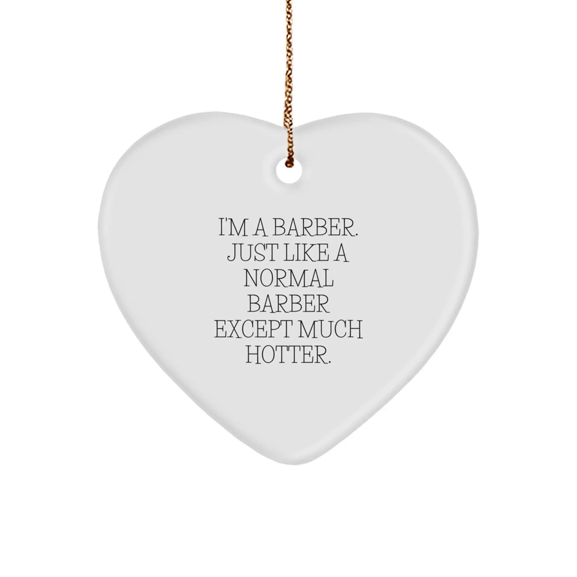 Bold Barber Novelty Christmas Ornament Gift for Friends - Image 1