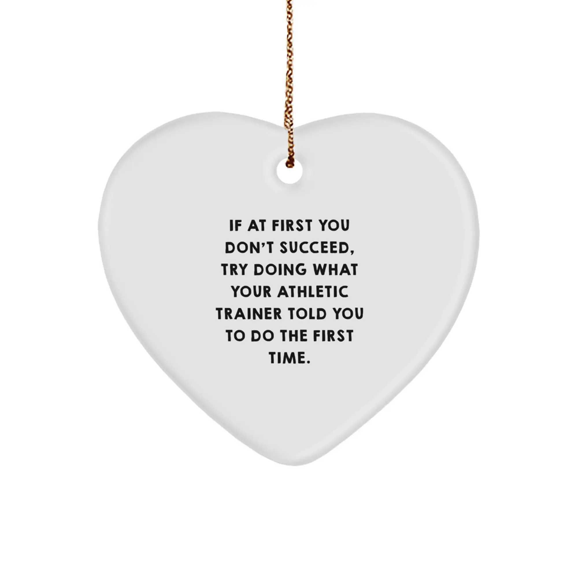 Funny Gifts from Men to Athletic Trainer Friends - Heart Ornament for Christmas Unique Gifts - Image 1