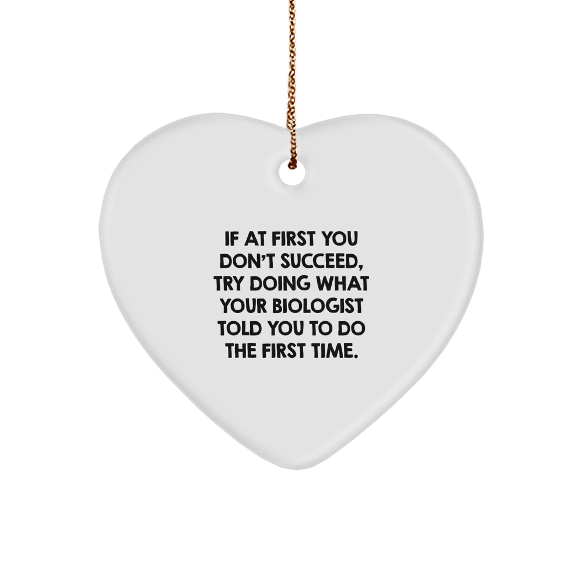 Funny Biologist Gifts from Friends, Christmas Unique Heart Ornament for Men Women Biologists - Image 1