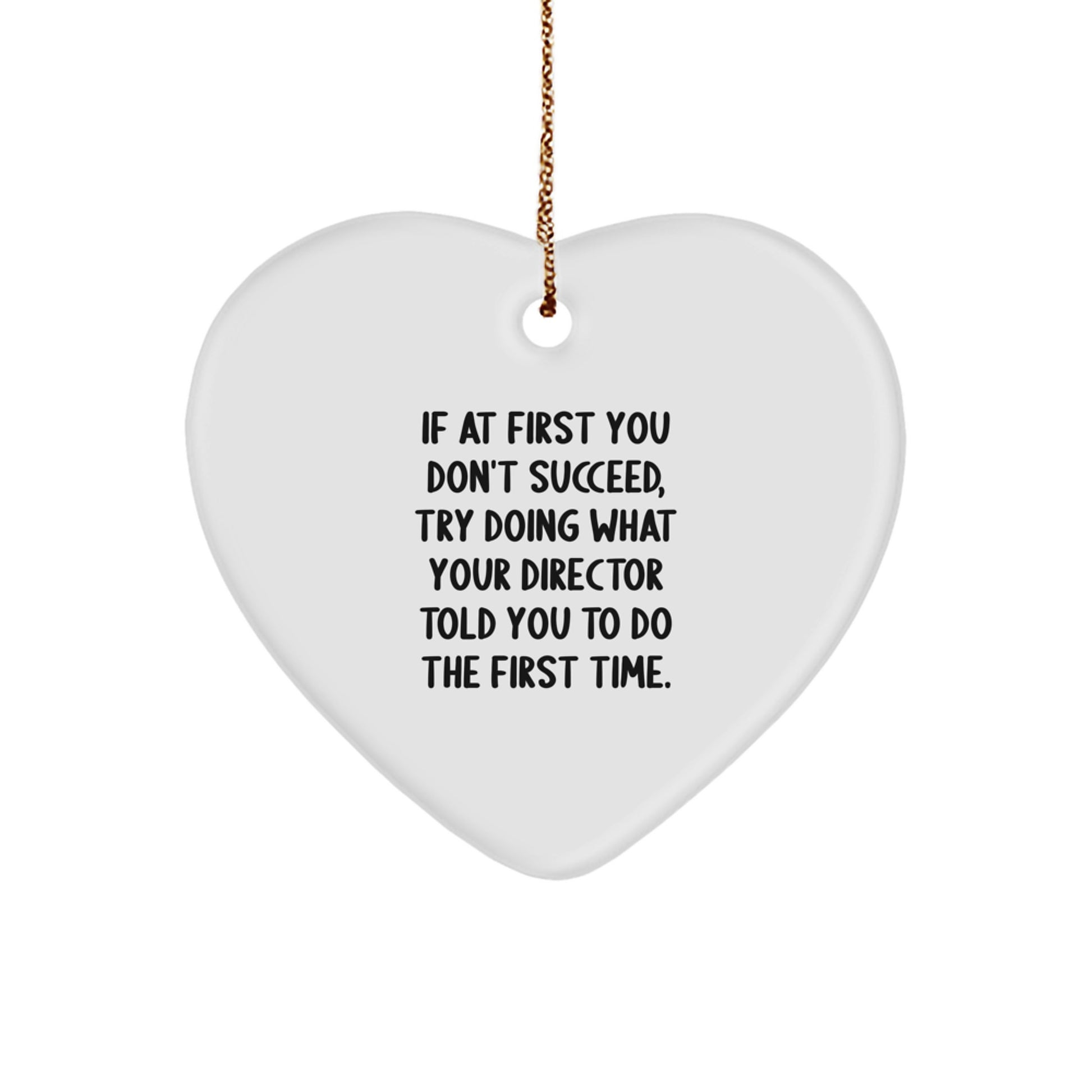 Funny Director Heart Ornament Gifts from Friends for Christmas, Inspirational Quotes for Men Women Coworkers - Image 1