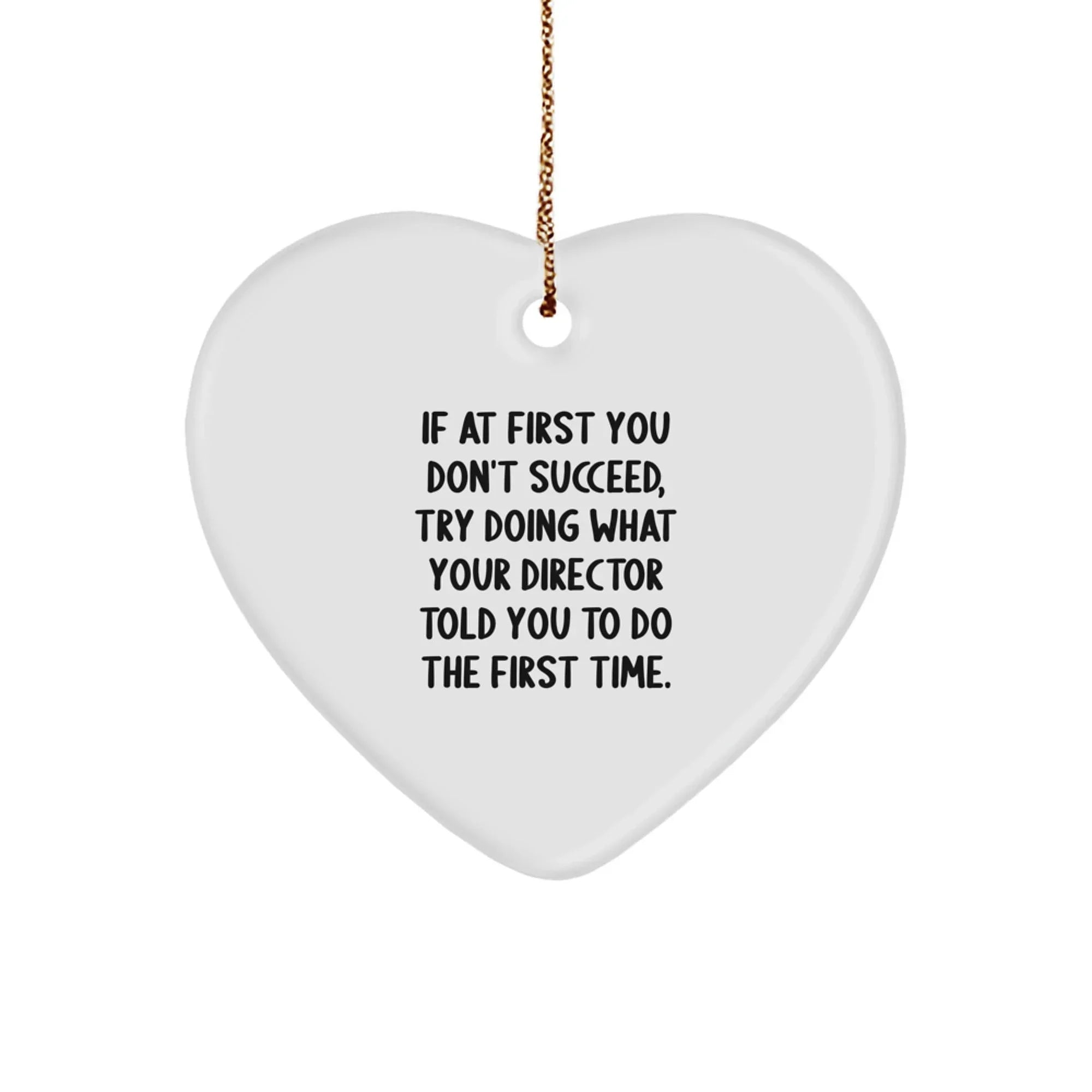 Funny Director Heart Ornament Gifts from Friends for Christmas, Inspirational Quotes for Men Women Coworkers