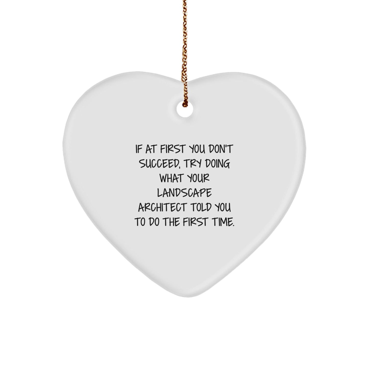 Funny Landscape Architect Heart Ornament Gifts from Friends and Family, Christmas Unique Ideas for Men or Women - Image 1
