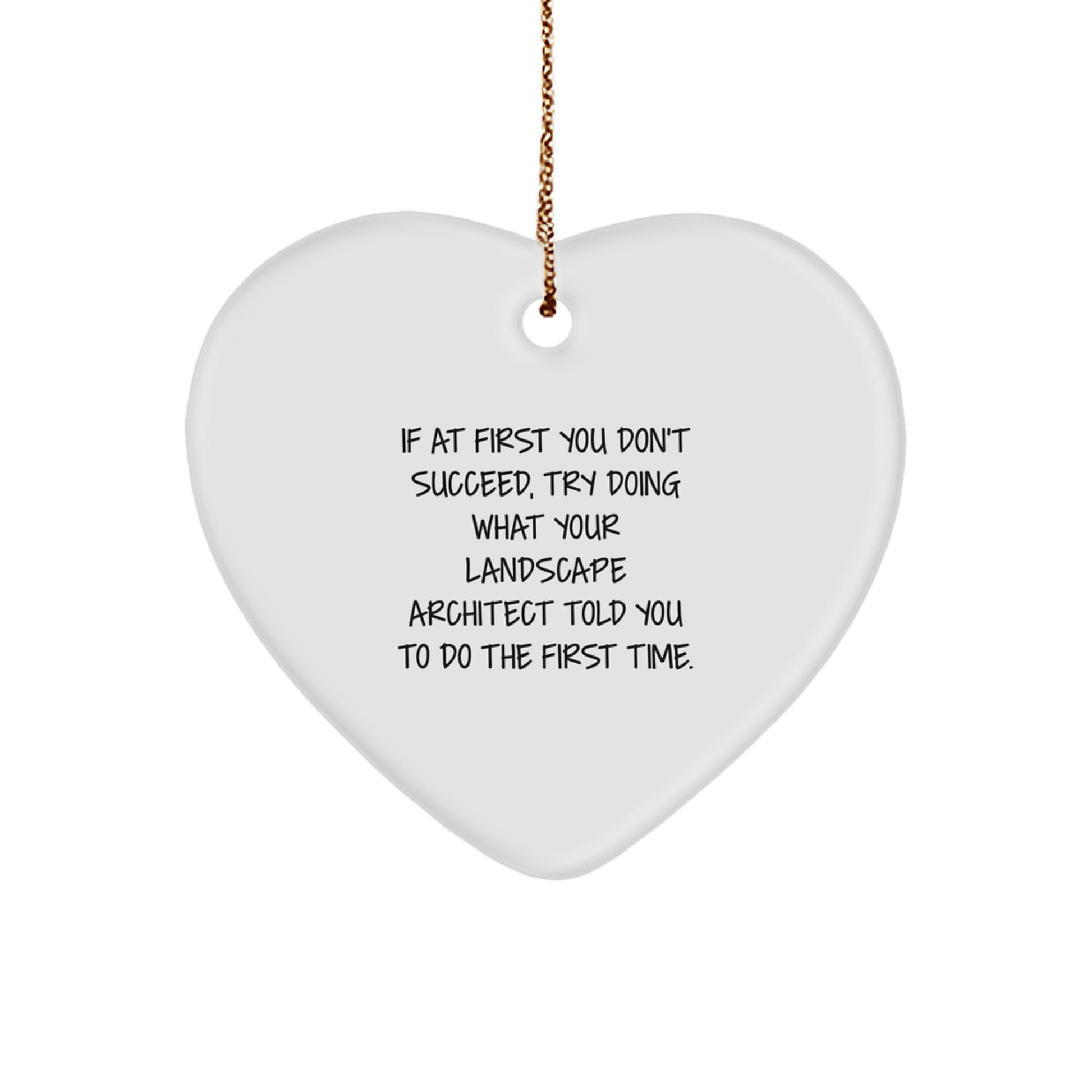 Funny Landscape Architect Heart Ornament Gifts from Friends and Family, Christmas Unique Ideas for Men or Women - Image 1