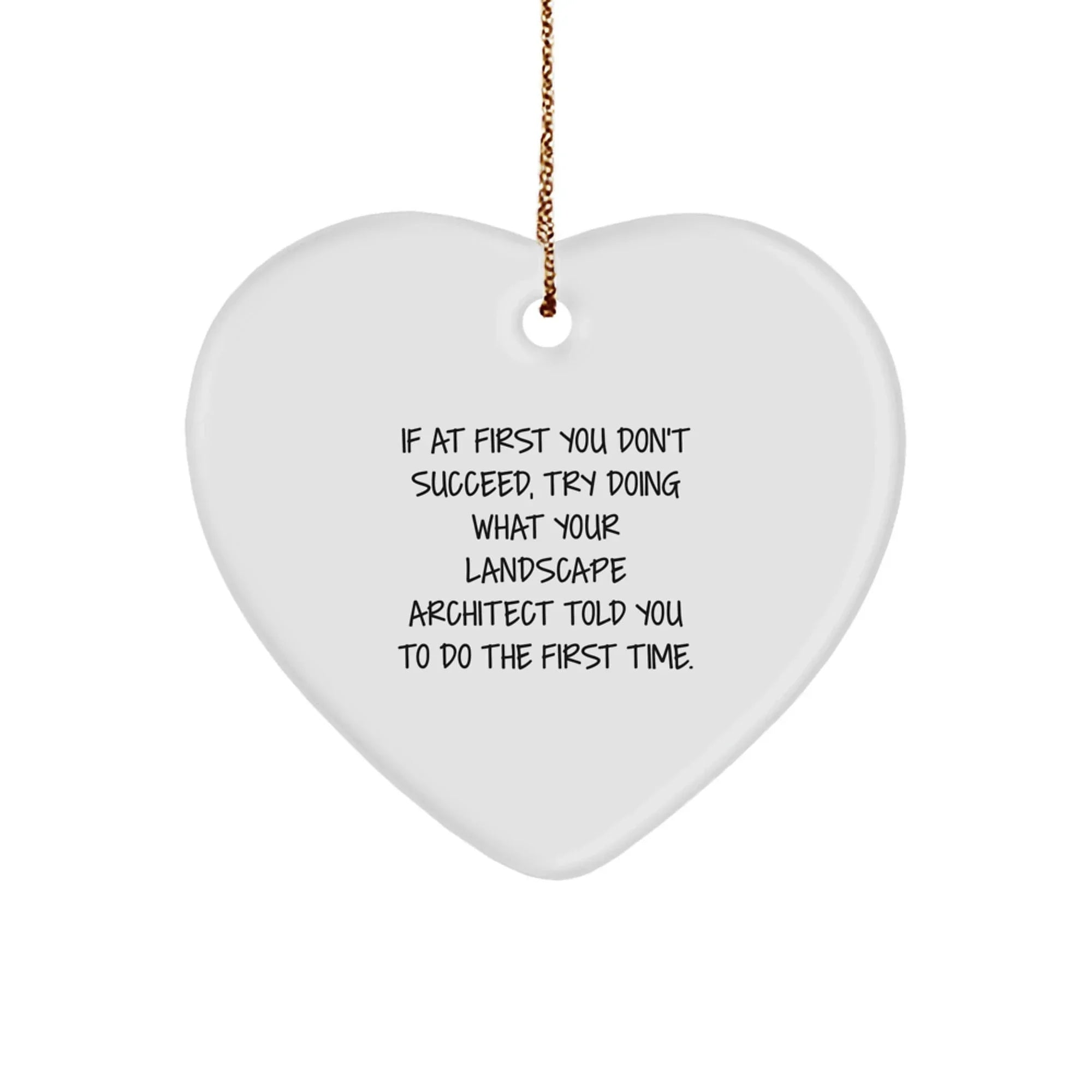 Funny Landscape Architect Heart Ornament Gifts from Friends and Family, Christmas Unique Ideas for Men or Women