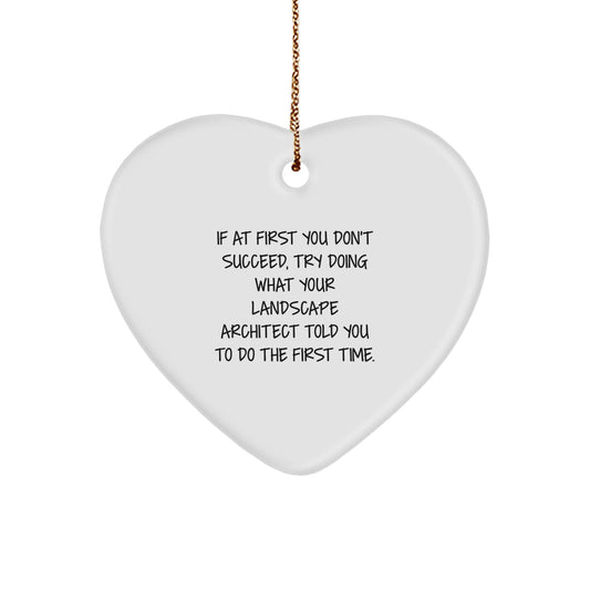 Funny Landscape Architect Heart Ornament Gifts from Friends and Family, Christmas Unique Ideas for Men or Women - Image 1