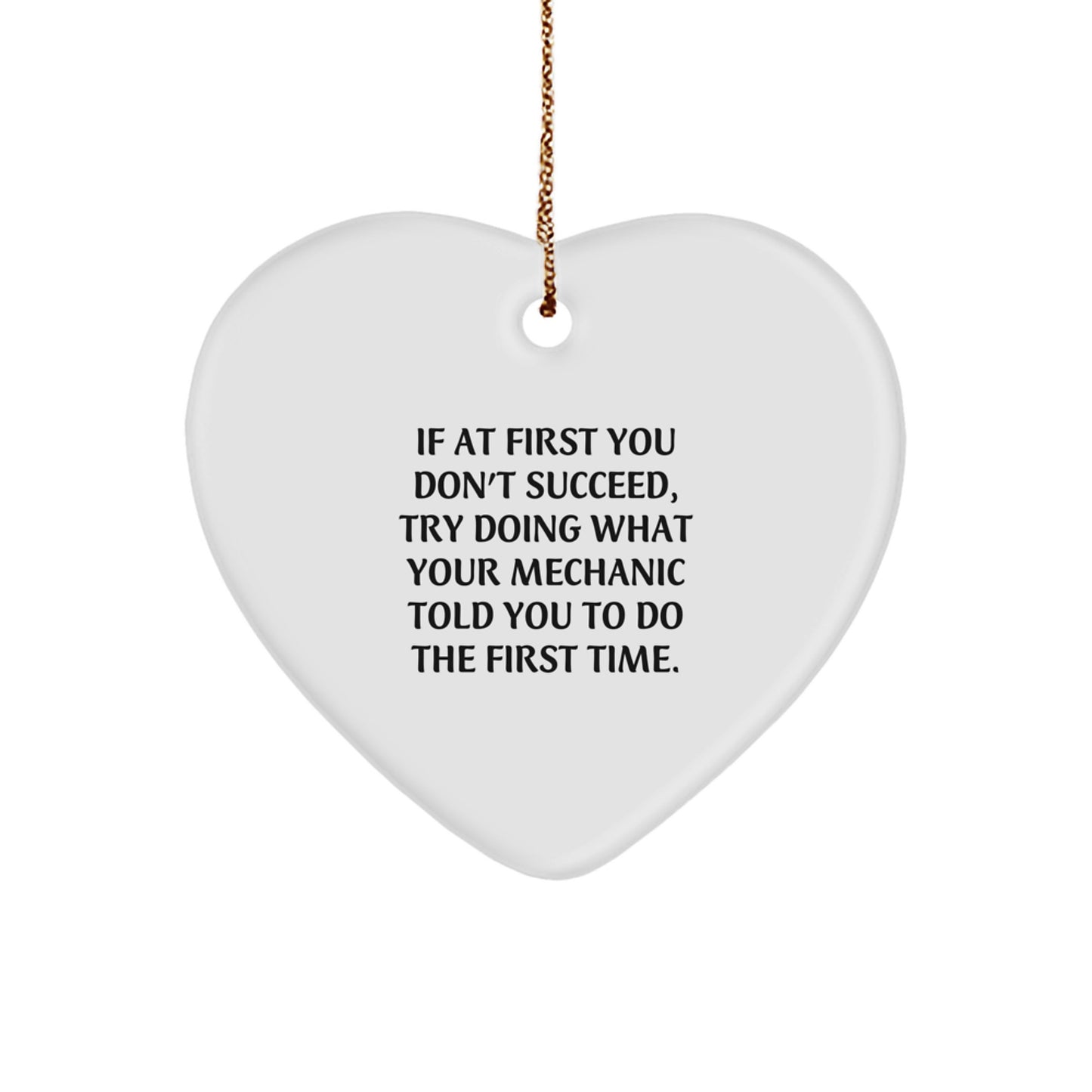 Funny Mechanic Gifts for Men, Mechanic Heart Ornament, Christmas Unique Gifts from Family to Friends - Image 1