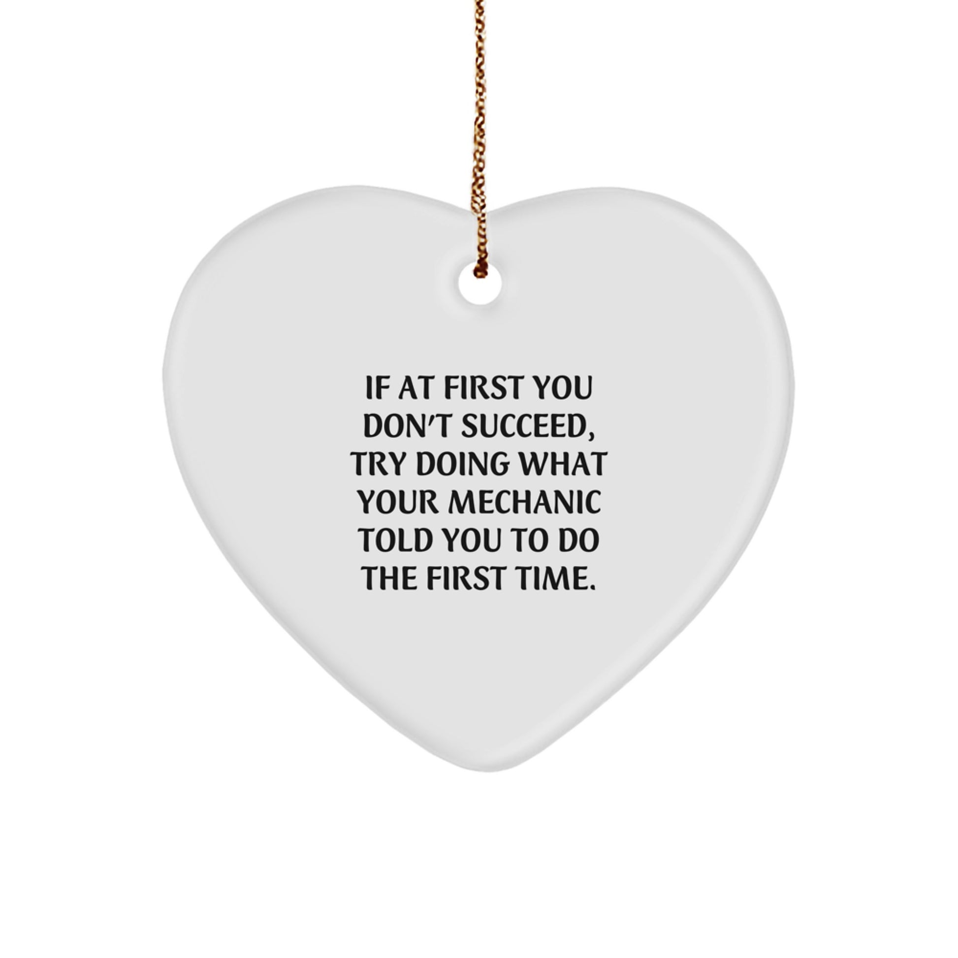Funny Mechanic Gifts for Men, Mechanic Heart Ornament, Christmas Unique Gifts from Family to Friends - Image 1