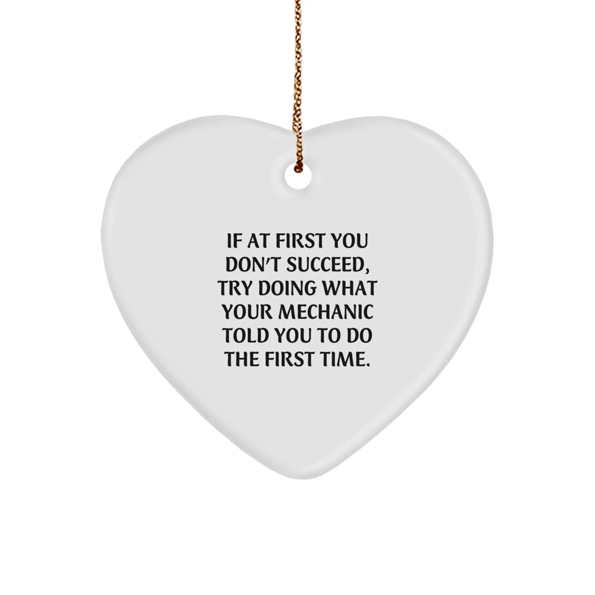 Funny Mechanic Gifts for Men, Mechanic Heart Ornament, Christmas Unique Gifts from Family to Friends