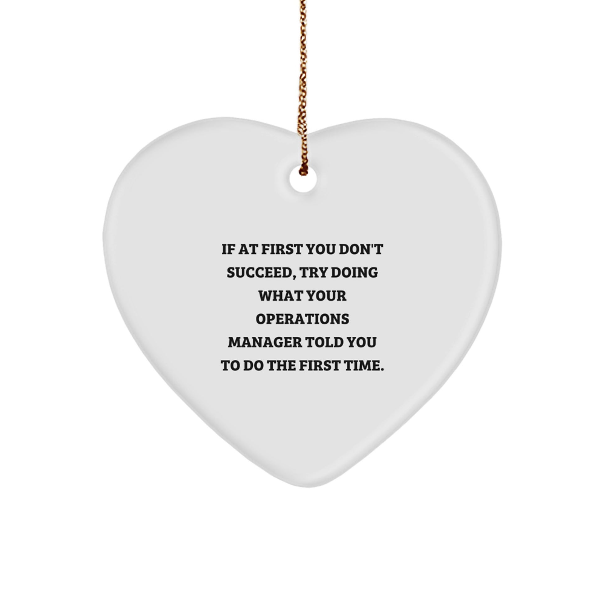 Funny Operations Manager Gifts from Friends, Heart Ornament for Men and Women, Christmas Unique Gifts for Coworkers - Image 1