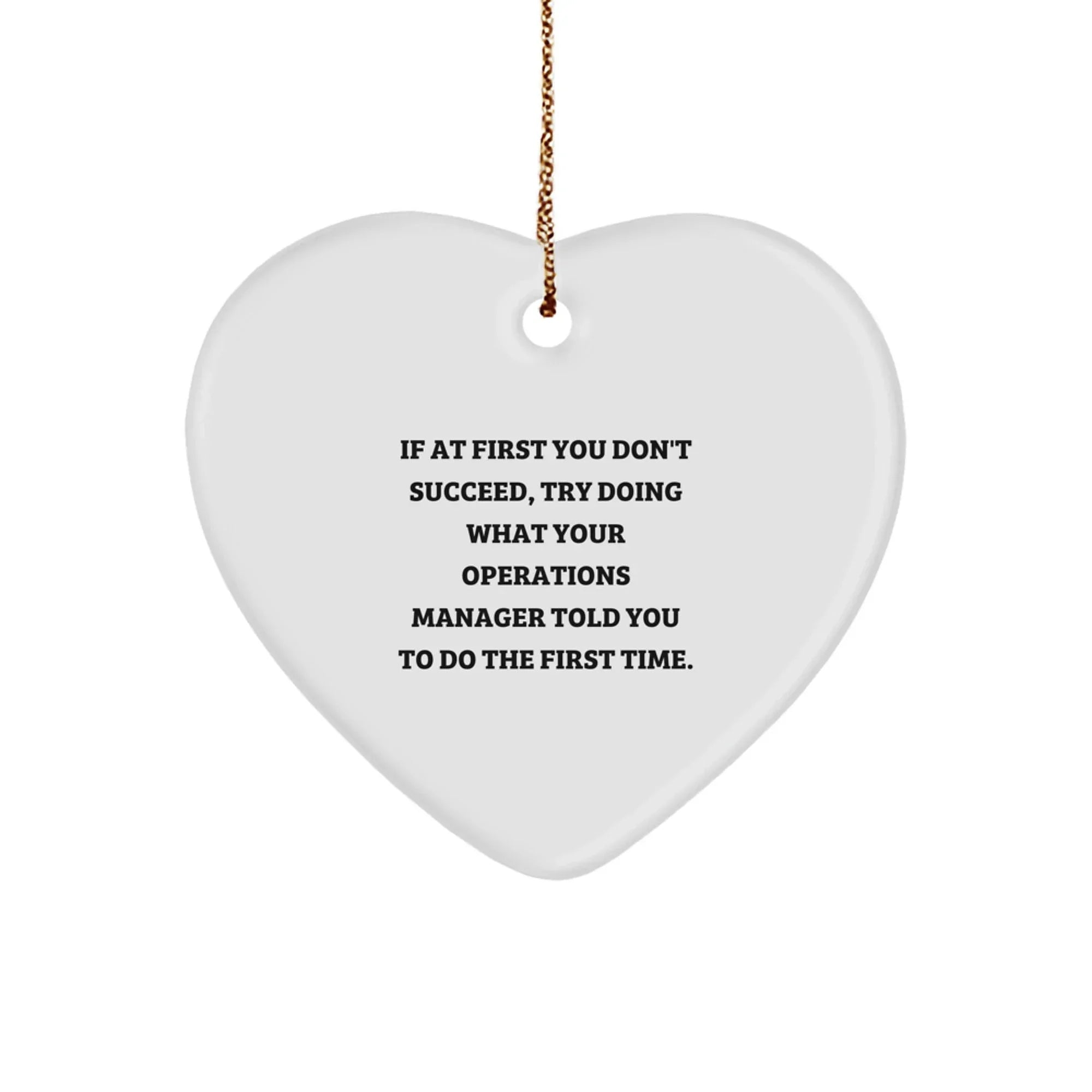 Funny Operations Manager Gifts from Friends, Heart Ornament for Men and Women, Christmas Unique Gifts for Coworkers