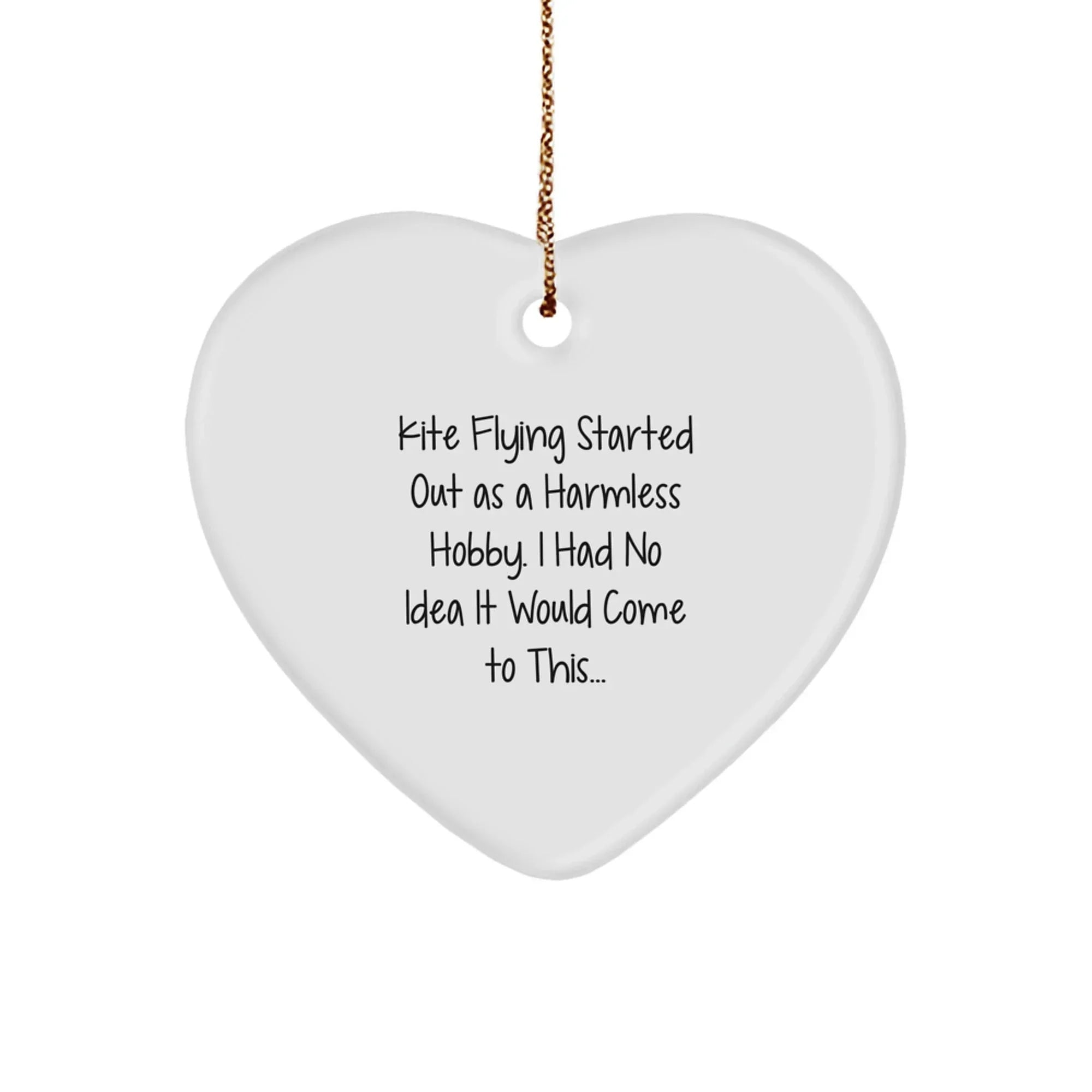 Funny Kite Flying Heart Ornament, Gifts from Men to Kite Flying Lovers, Unique Christmas Unique Gifts for Friends