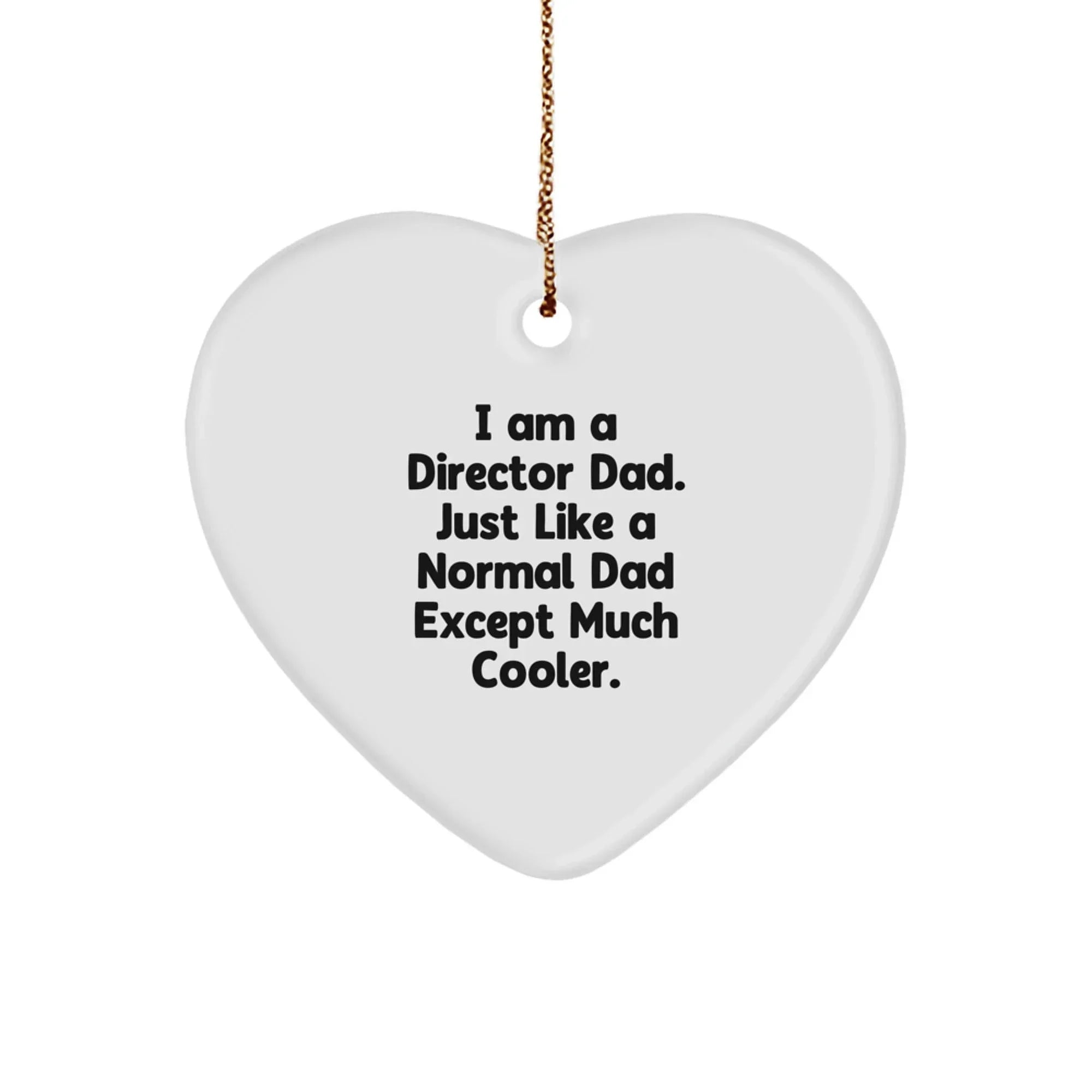 Funny Director Dad Heart Ornament Gifts from Men for Christmas Unique Present