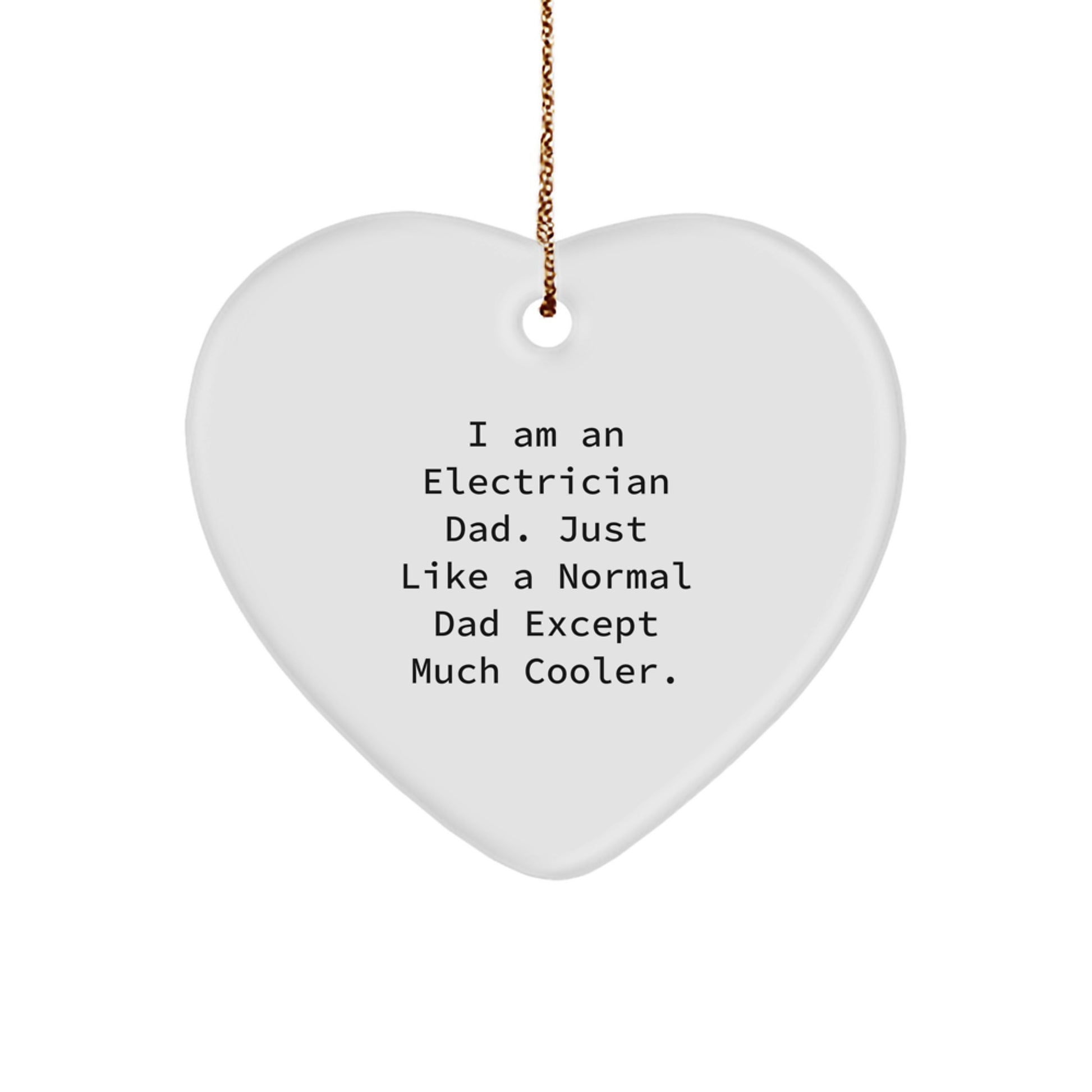 Funny Electrician Heart Ornaments Gifts from Men to Electrician Dad Christmas Unique Gifts - Image 1