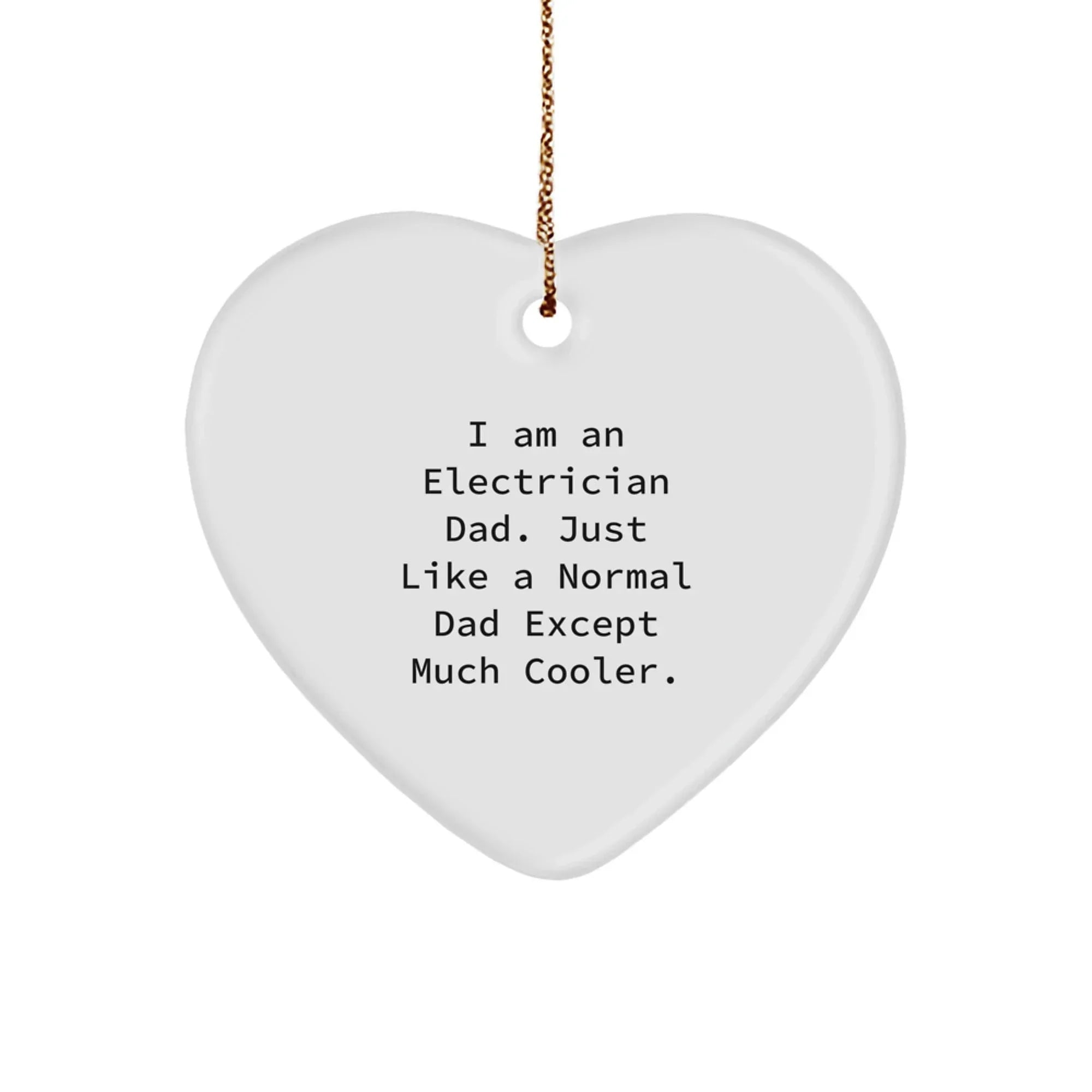 Funny Electrician Heart Ornaments Gifts from Men to Electrician Dad Christmas Unique Gifts