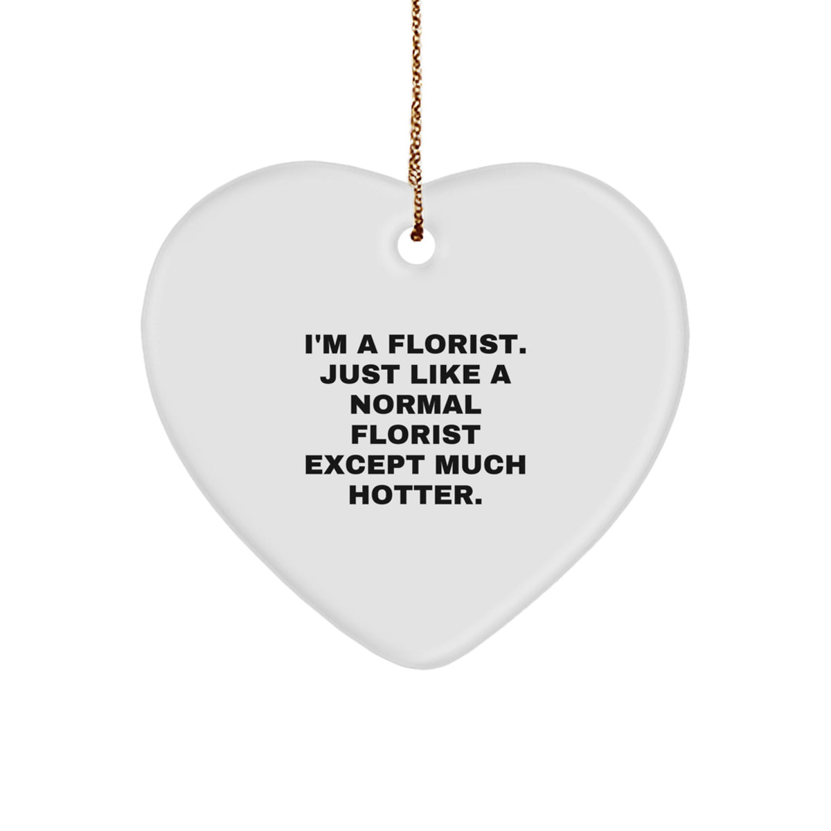 Christmas Gift for Her Florist Keepsake Heart Ornament Present - Image 1