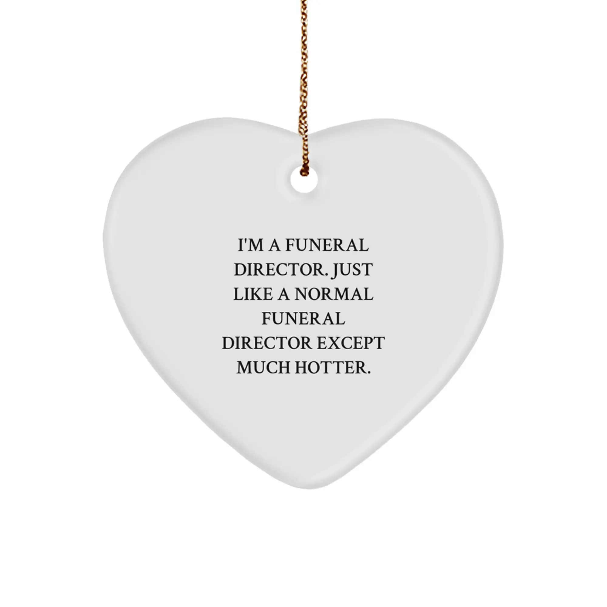 Funeral Director Heart Ornament Christmas Gift for Coworkers Idea - Image 1