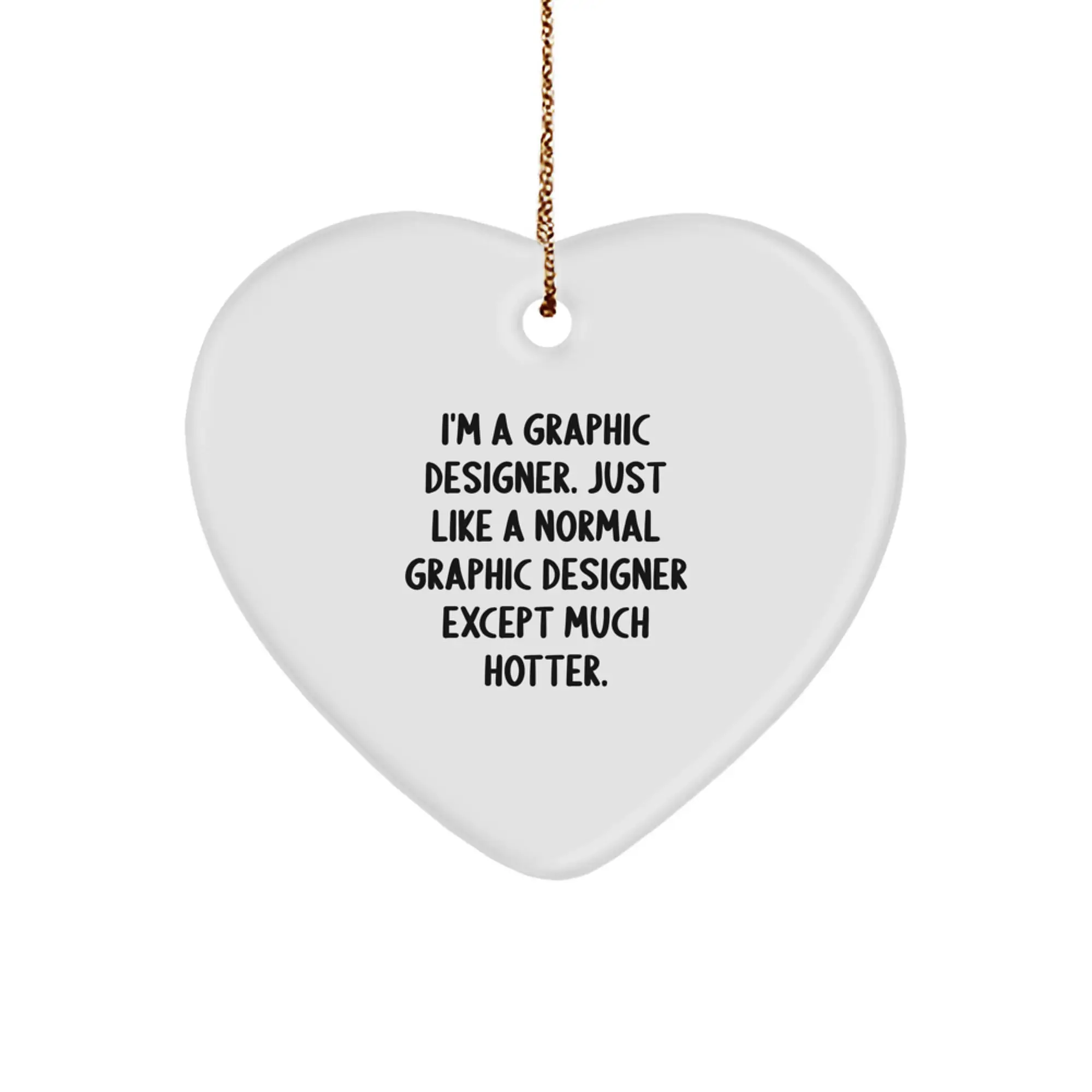 Graphic Designer Heart Ornament Keepsake for Him Christmas Gift - Image 1