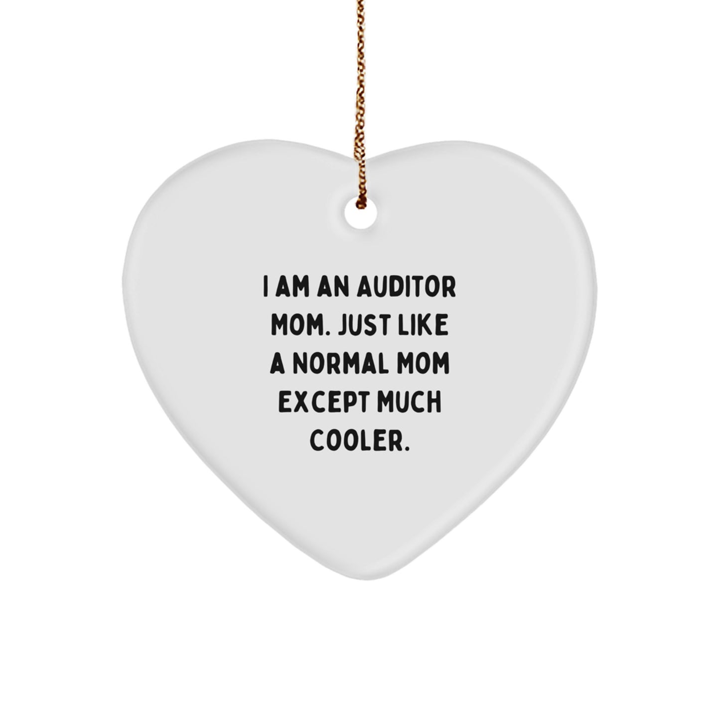 Auditor Mom Heart Ornament Gifts from Family, Christmas Unique Gifts for Auditor Friends and Family - Image 1