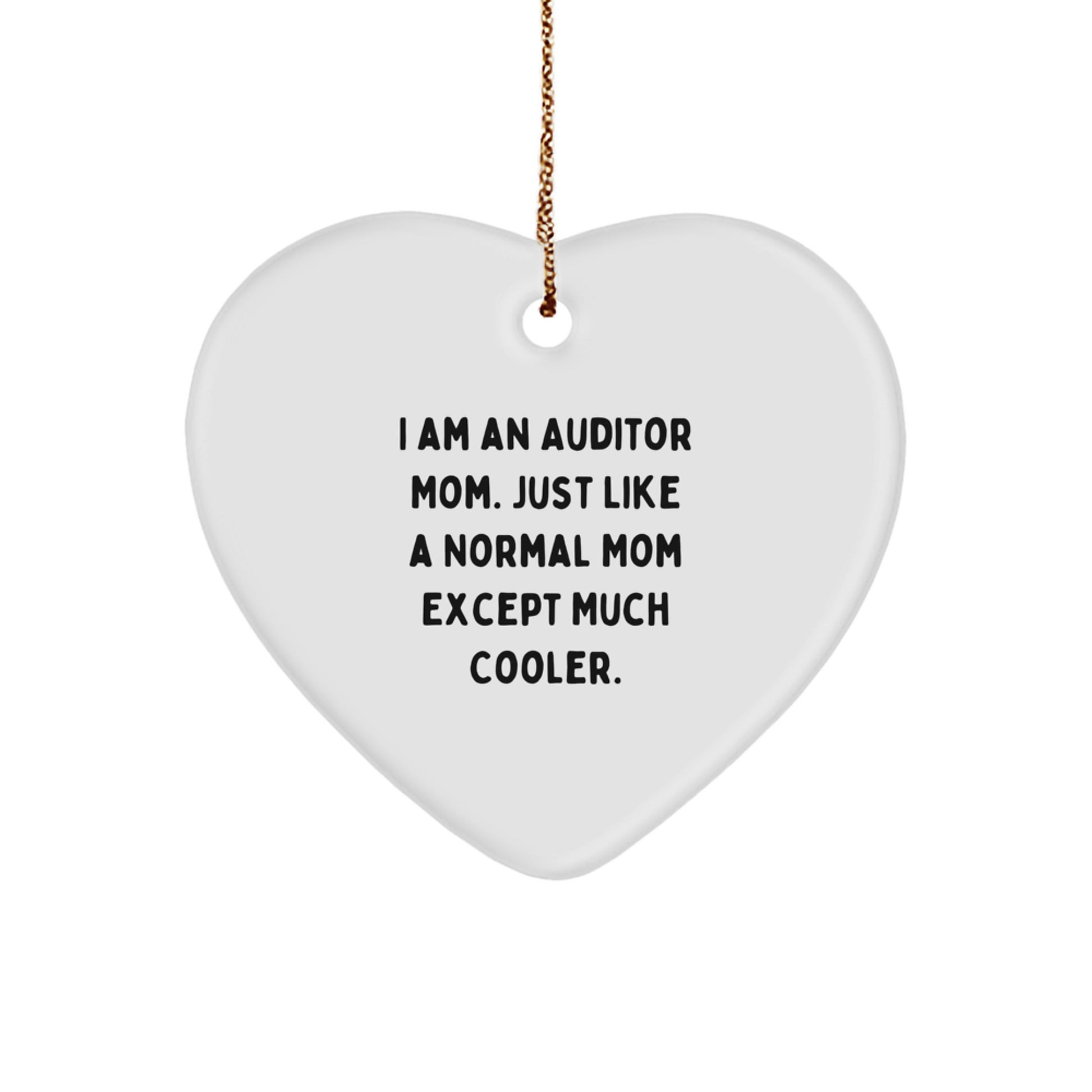 Auditor Mom Heart Ornament Gifts from Family, Christmas Unique Gifts for Auditor Friends and Family - Image 1
