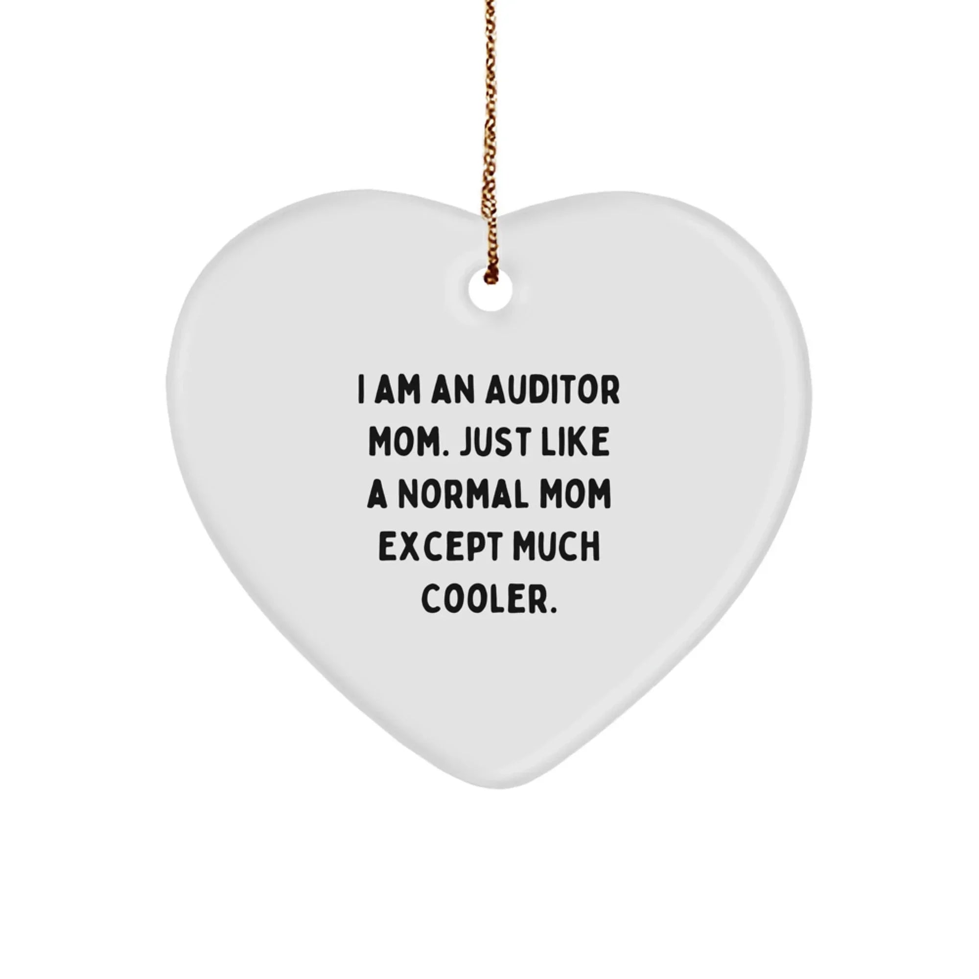 Auditor Mom Heart Ornament Gifts from Family, Christmas Unique Gifts for Auditor Friends and Family