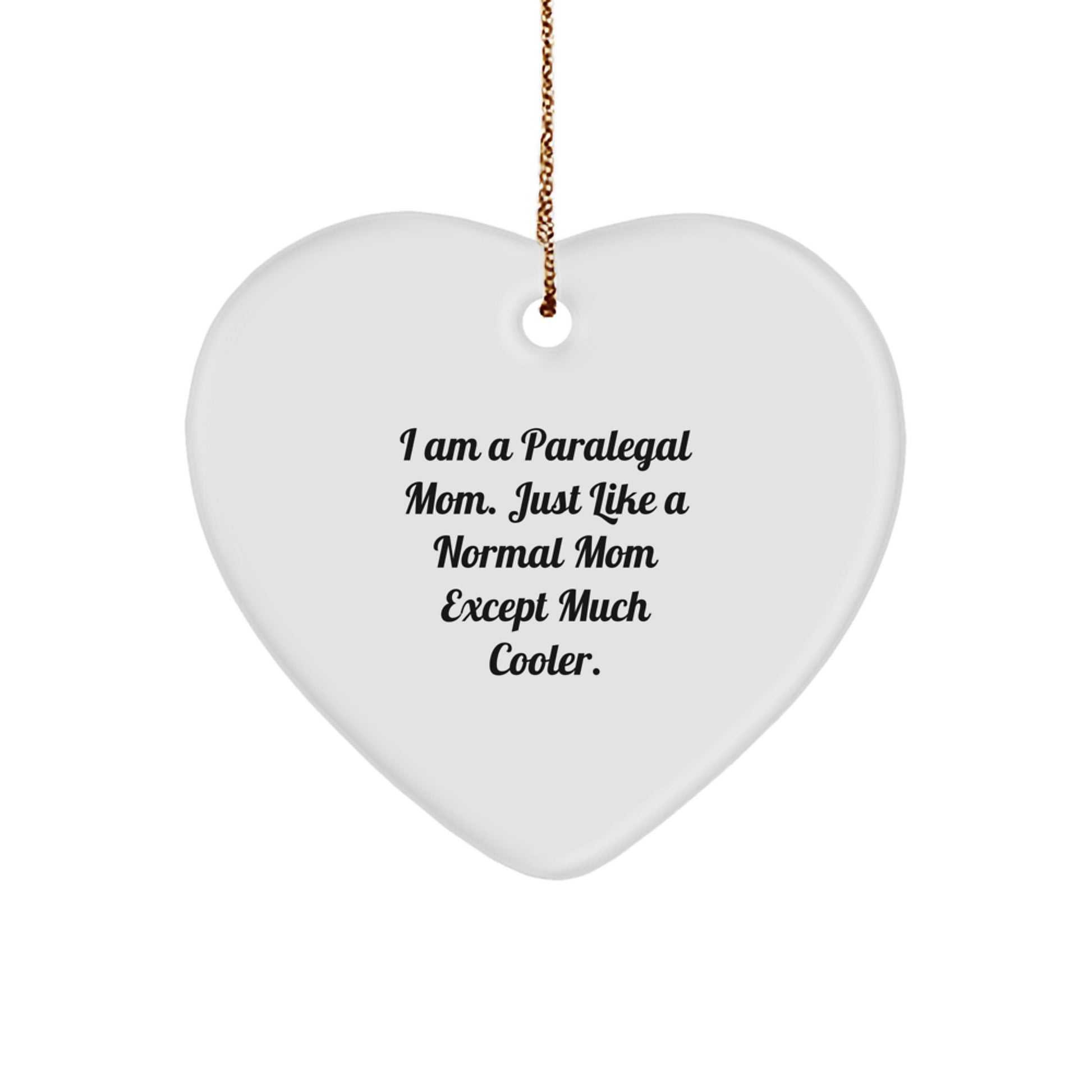 Paralegal Heart Ornament Gift from Friends, Paralegal Mom Funny Christmas Unique Gifts for Paralegal Coworkers and Paralegal Friends - Image 1