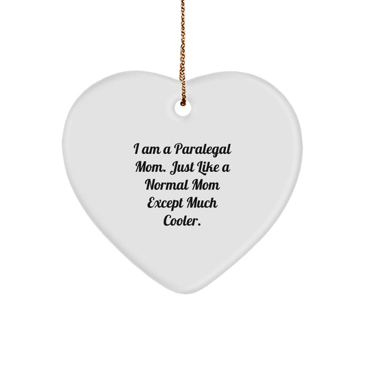 Paralegal Heart Ornament Gift from Friends, Paralegal Mom Funny Christmas Unique Gifts for Paralegal Coworkers and Paralegal Friends - Image 1
