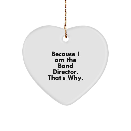 Funny Band Director Heart Ornament Gifts from Friends for Christmas Unique Presents - Image 1