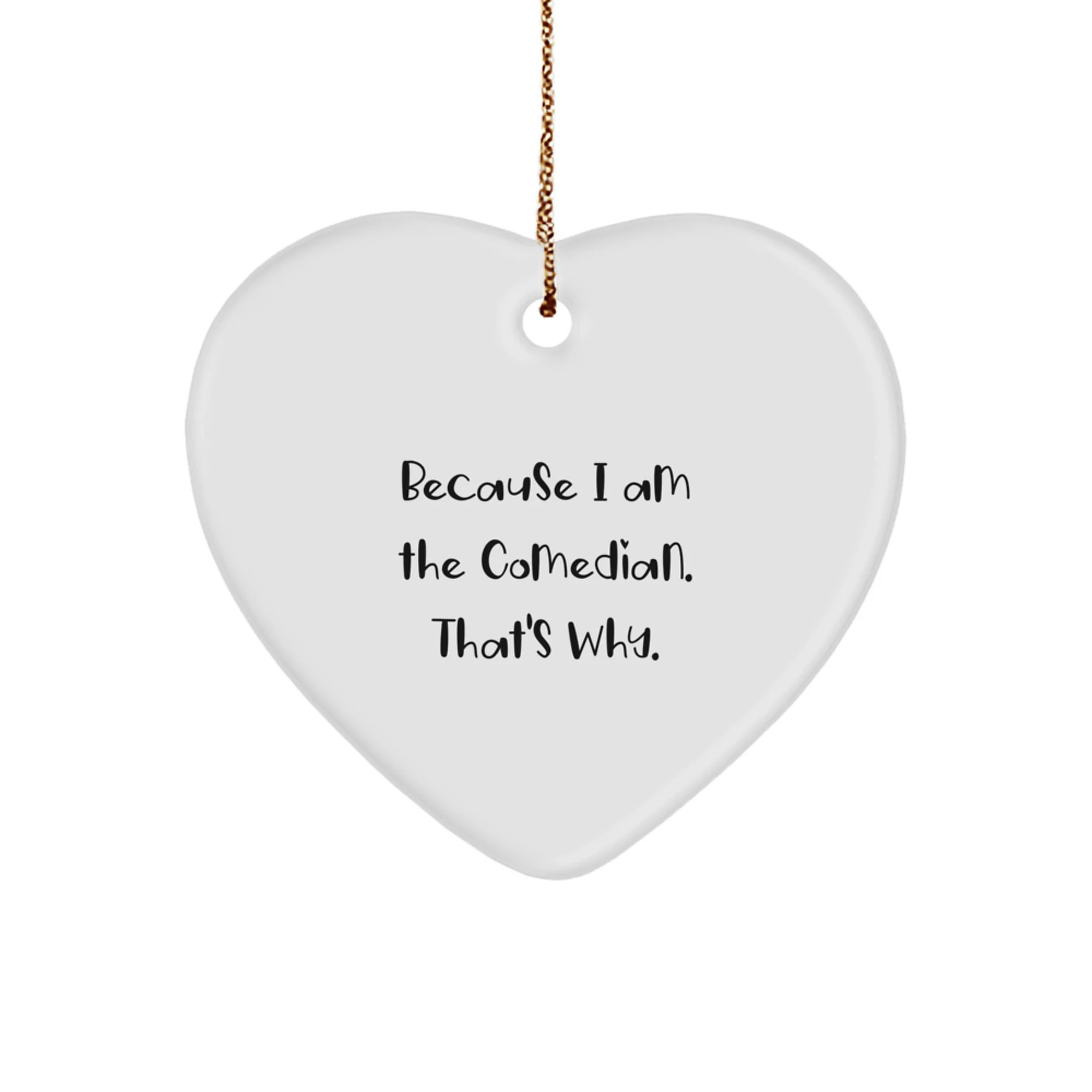 Funny Comedian Heart Ornament Gifts from Friends, Comedian Lover Christmas Unique Gifts, Heart Shaped Ornament
