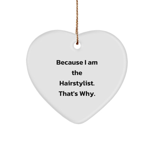 Funny Hairstylist Heart Ornament Gifts from Friends for Christmas Inspiration - Image 1