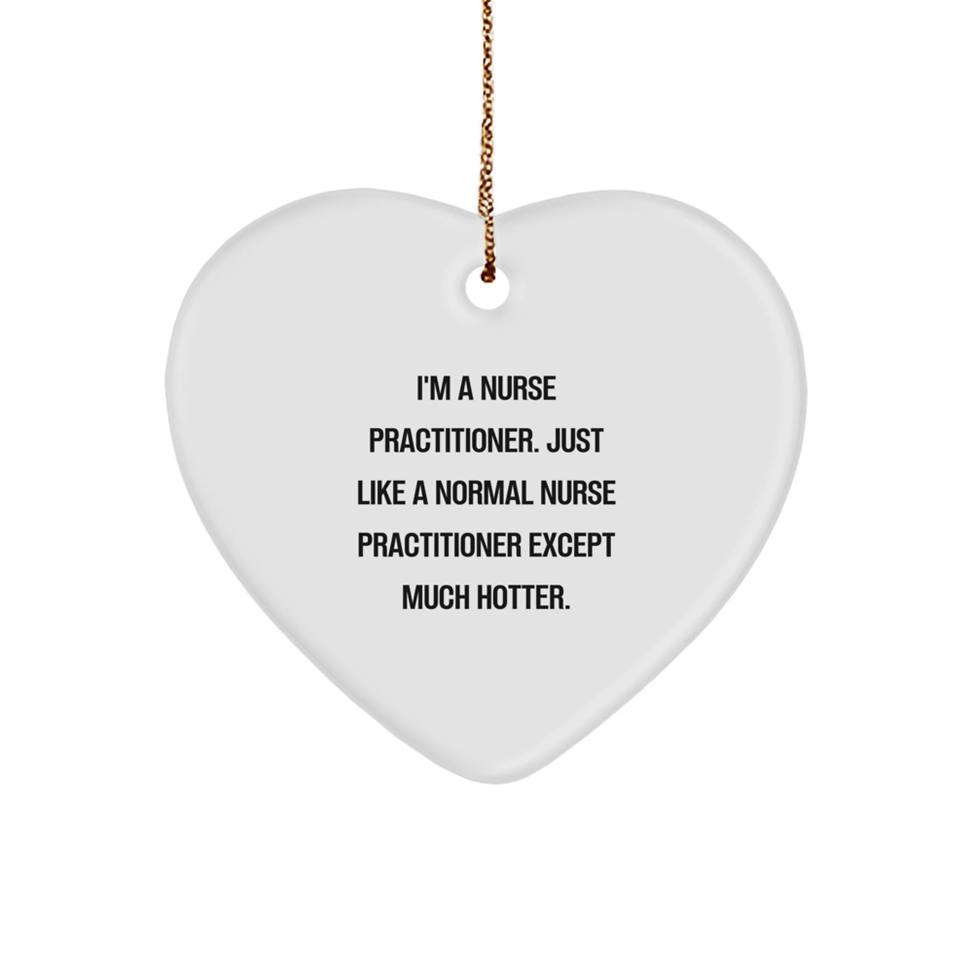 Funny Heart Ornament for Nurse Practitioner Gifts, Nurse Practitioner Heart Ornament, Gifts from Friends and Family - Image 1