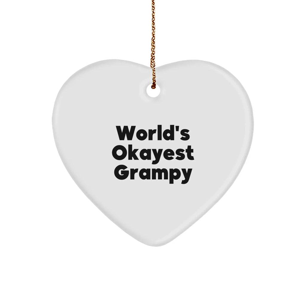 Grampy's Heart Ornament Gifts from Family for Grampy