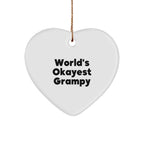 Grampy's Heart Ornament Gifts from Family for Grampy