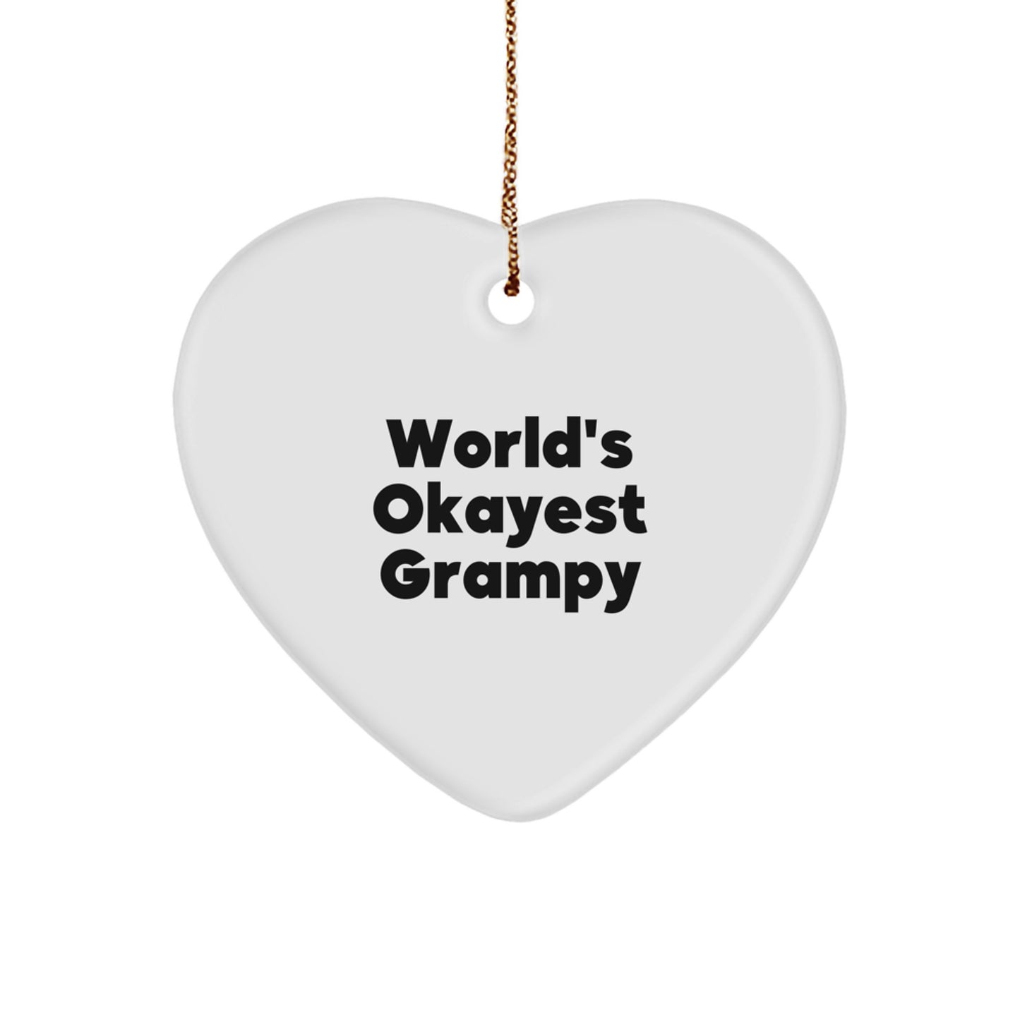 Grampy's Heart Ornament Gifts from Family for Grampy