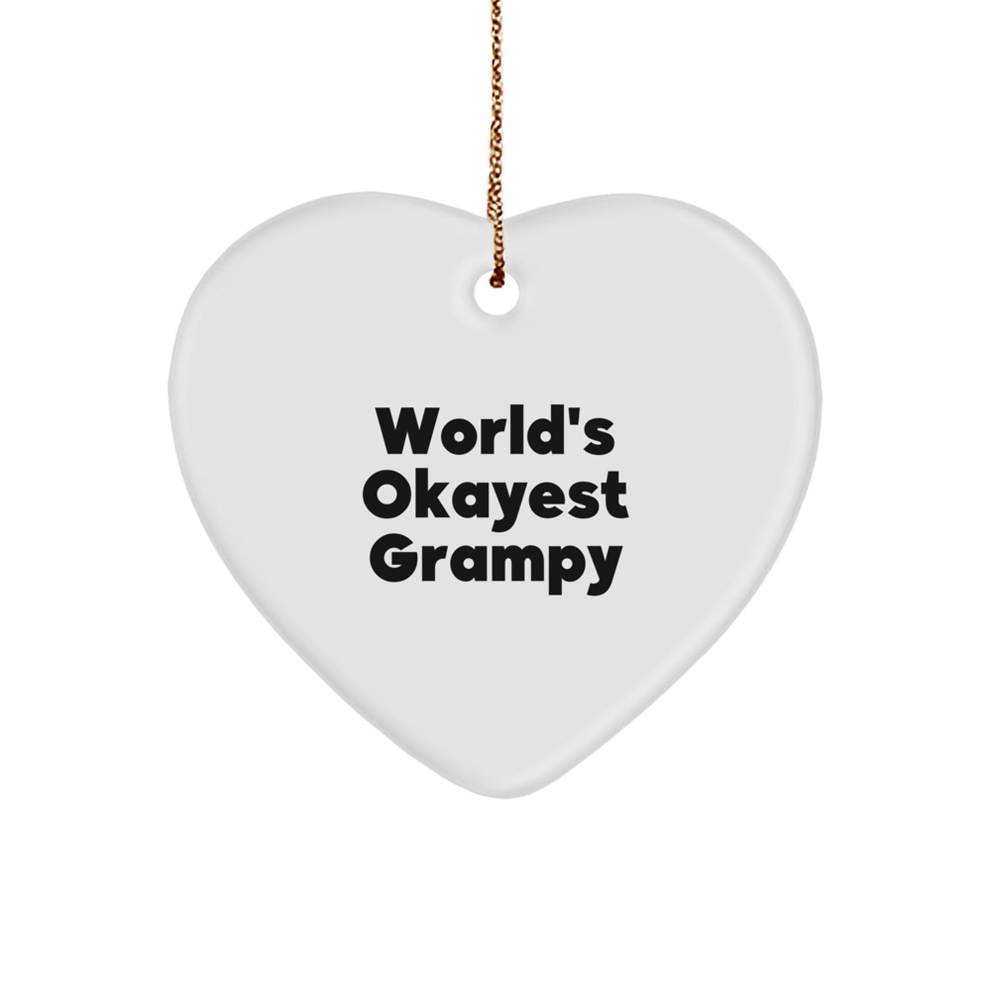 Grampy's Heart Ornament Gifts from Family for Grampy