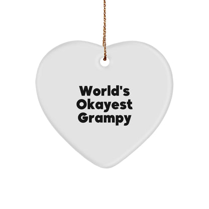 Grampy's Heart Ornament Gifts from Family for Grampy