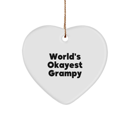 Grampy's Heart Ornament Gifts from Family for Grampy