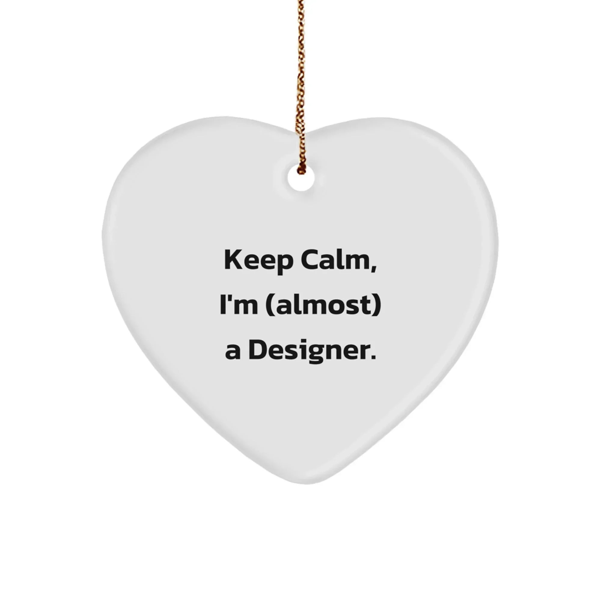 Funny Designer Heart Ornament Gifts from Friends for Christmas Unique Designer
