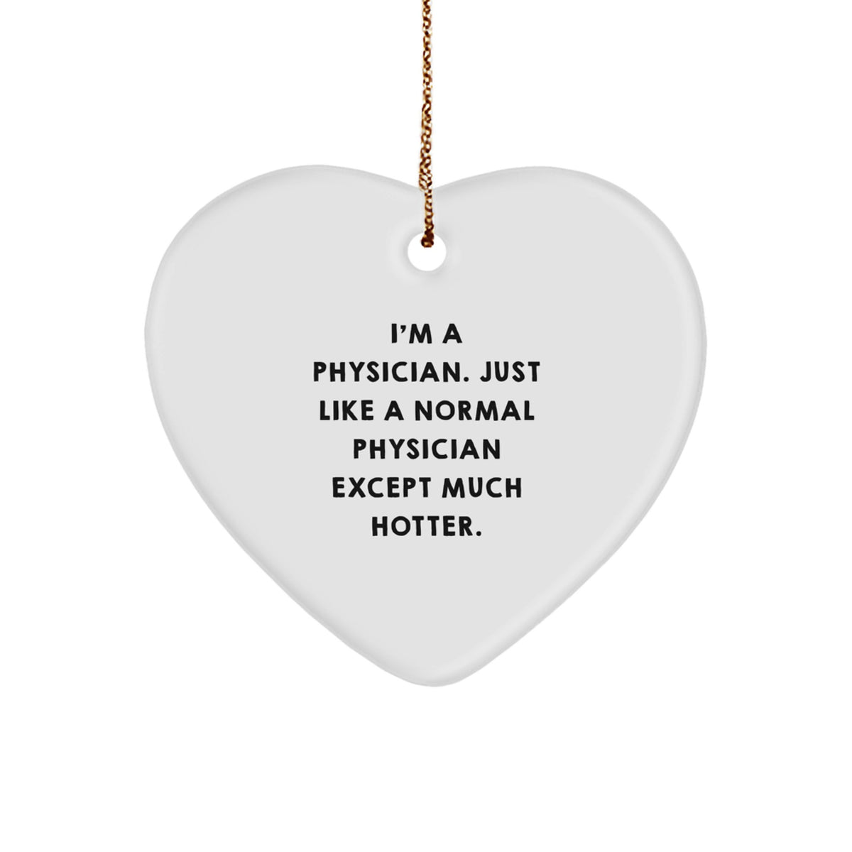 Christmas Gift for Her Physician Heart Ornament Present - Image 1