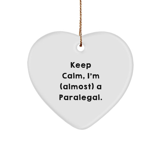 Funny Paralegal Heart Ornament Gifts from Friends and Family for Paralegal Christmas Unique Present - Image 1