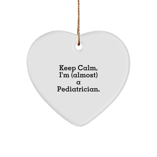 Funny Pediatrician Gifts for Men Heart Ornament - Gifts from Family to Friends with Christmas Unique Gifts for Pediatrician - Image 1