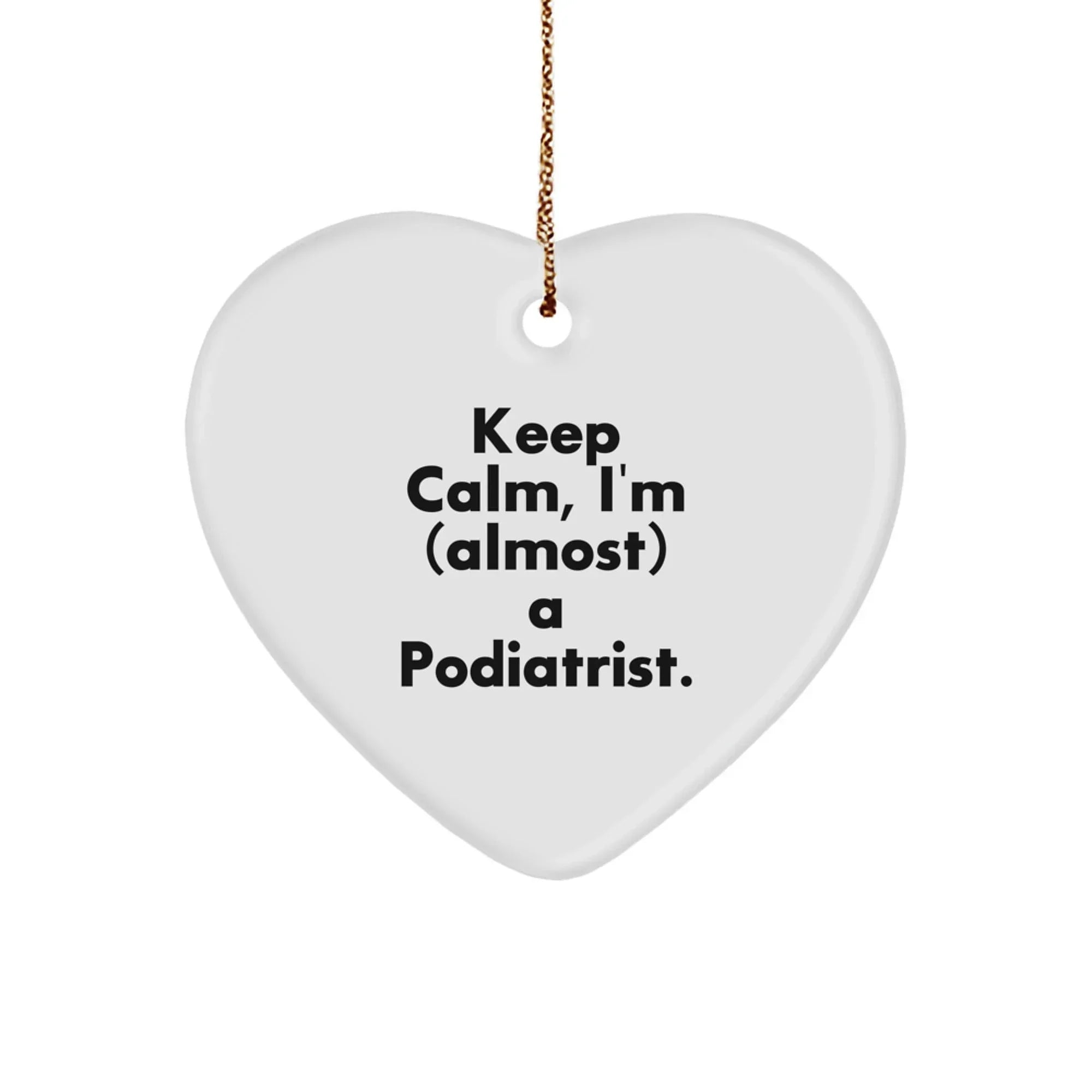 Funny Podiatrist Heart Ornament Gifts from Friends to Podiatrist at Christmas Unique