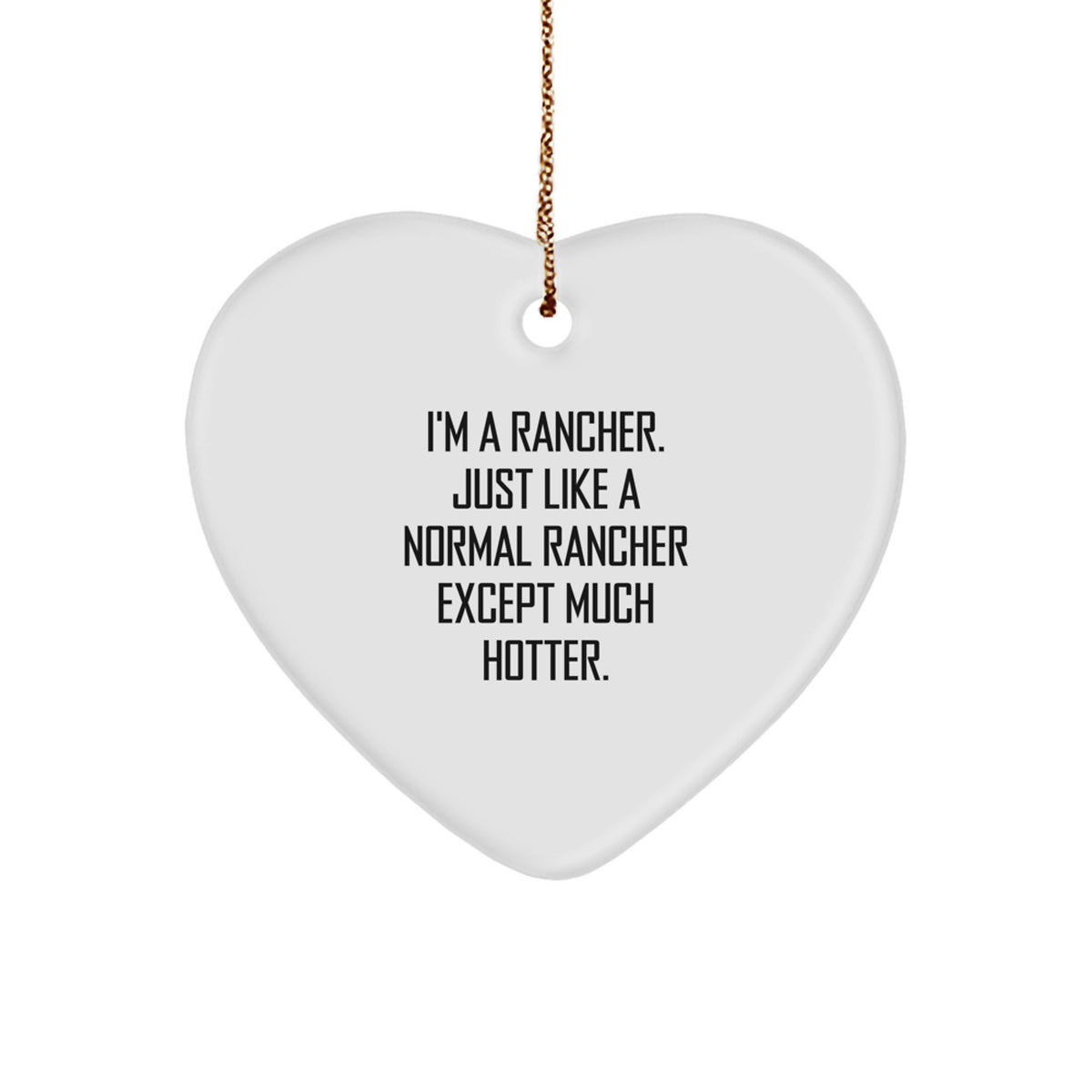 Christmas Ornament Gift Sassy Rancher Heart Keepsake for Kids - Image 1